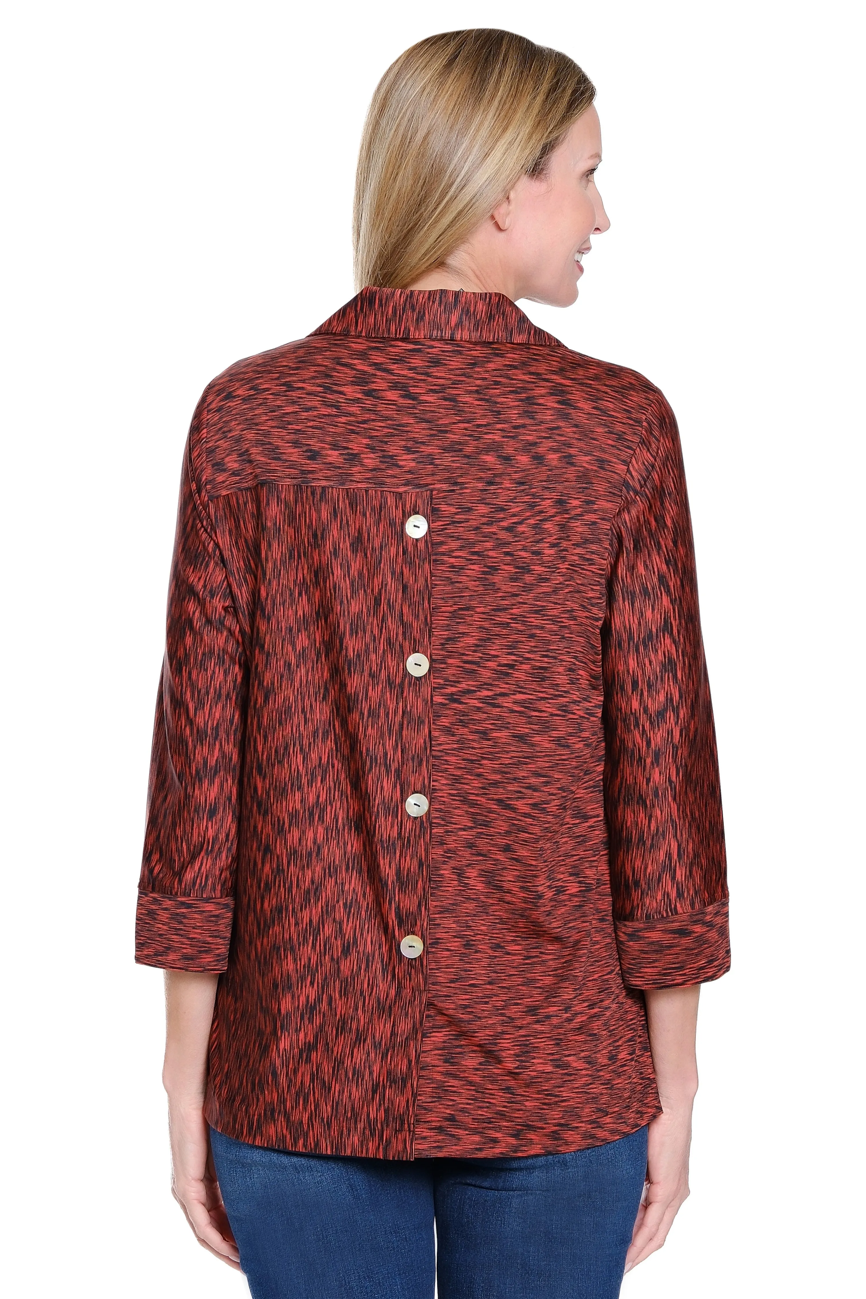 Knit Tunic with Back Button - Spice sold by Ail Miles Clothing product image thumbnail 2
