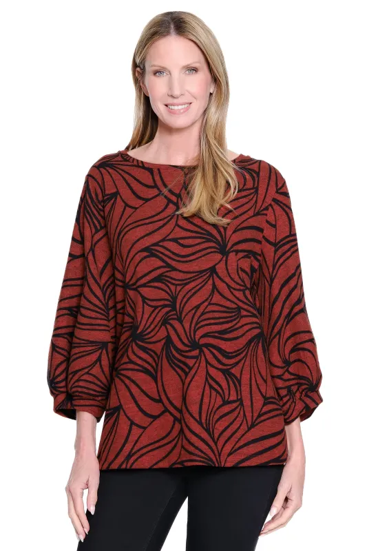 Brushed Knit Popover Tunic - Spice sold by Ail Miles Clothing