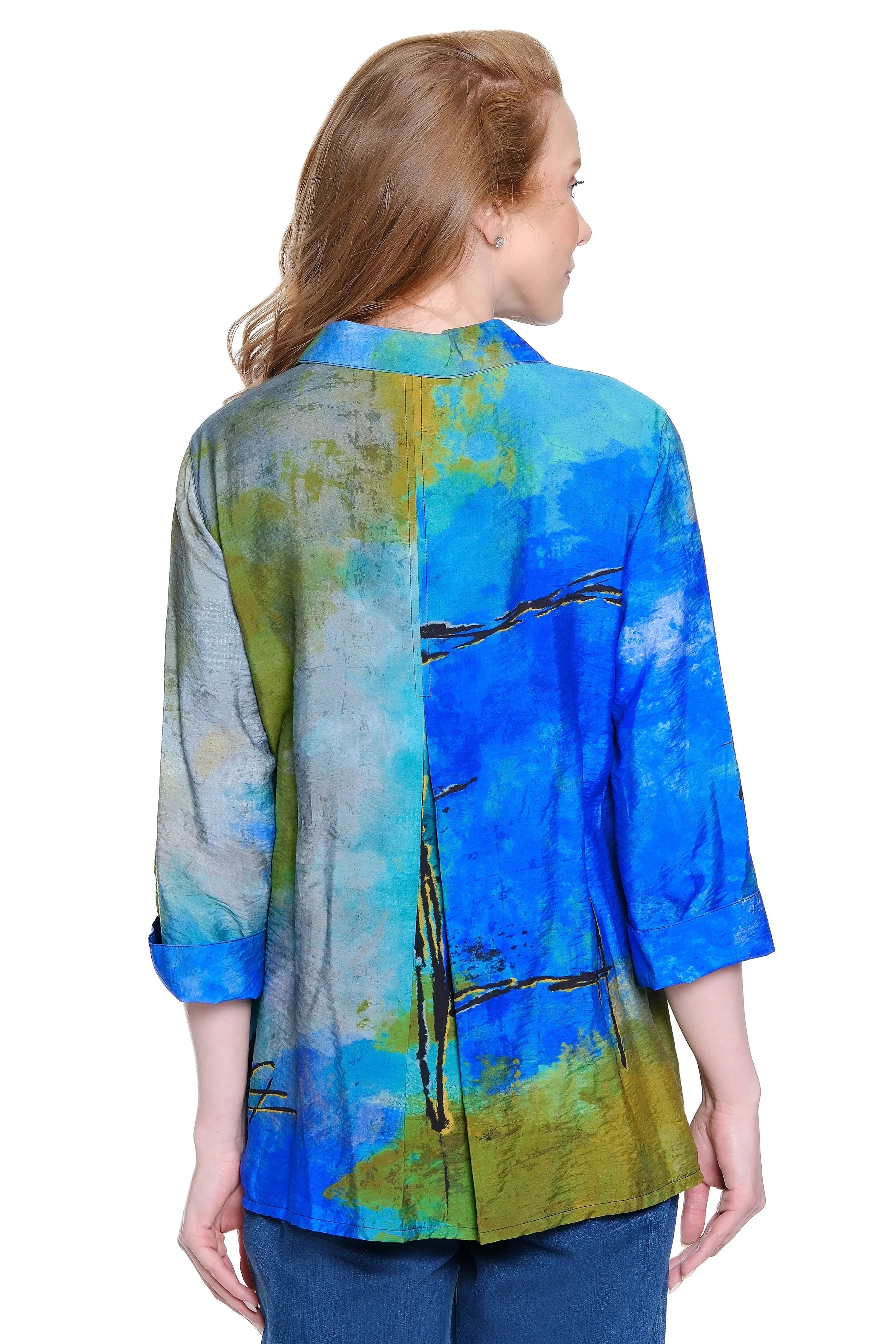 Woven Abstract Tunic - Blue Multi sold by Ail Miles Clothing product image thumbnail 2