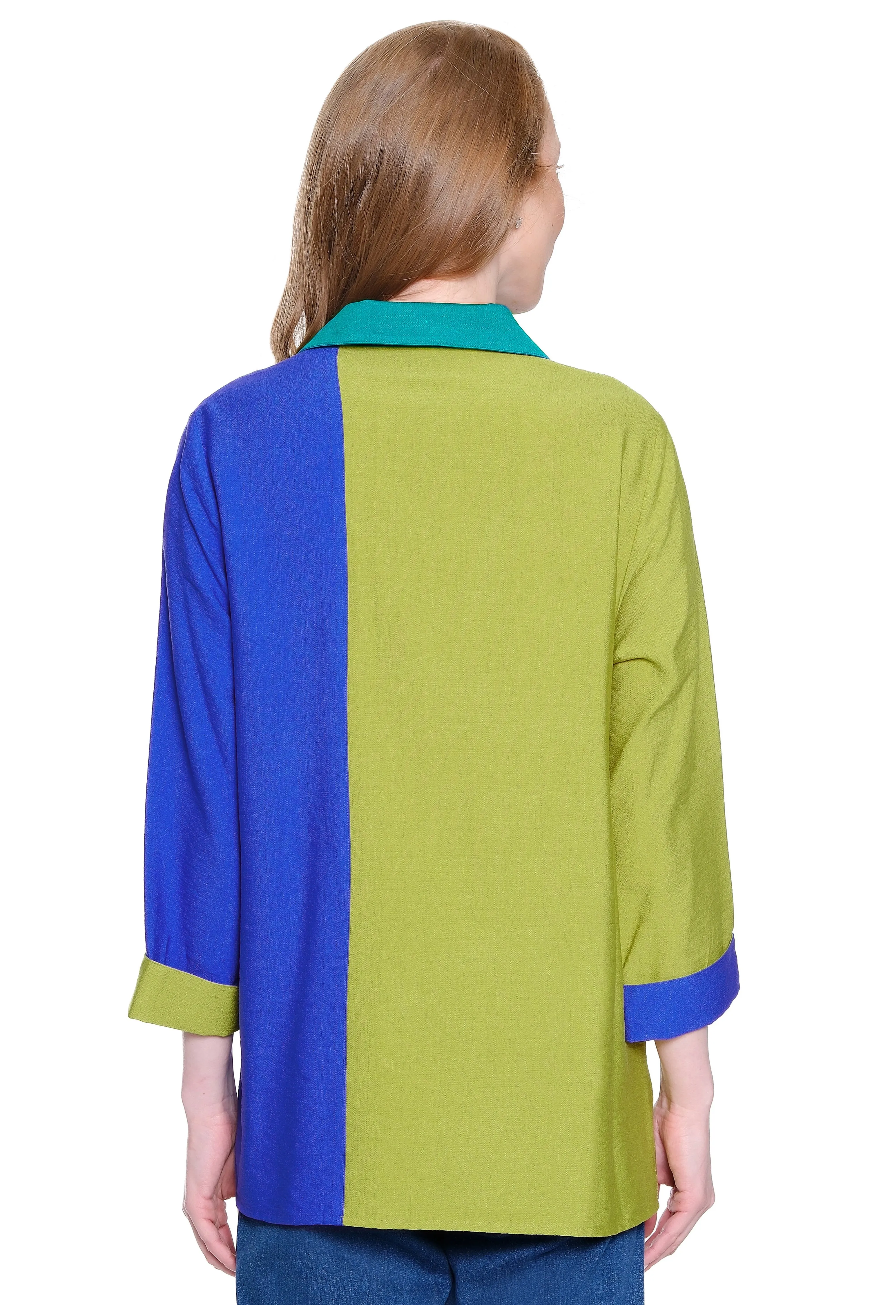 Button-Front Tunic with Pockets - Deep Olive sold by Ail Miles Clothing product image thumbnail 2