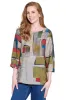 Woven Popover Tunic with Pockets - Abstract Multi sold by Ail Miles Clothing