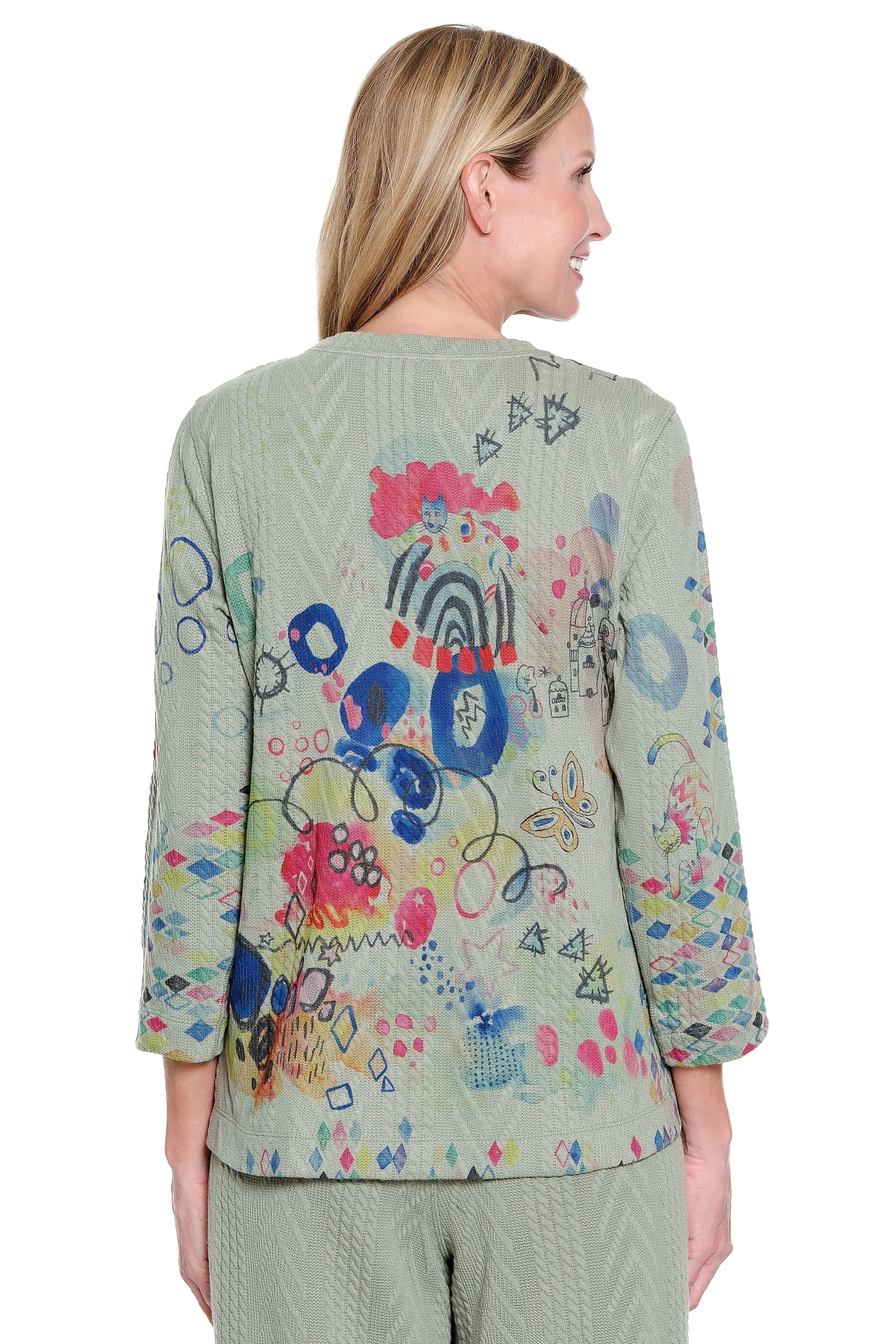 Textured Knit Top - Heather Gray sold by Ail Miles Clothing product image thumbnail 2