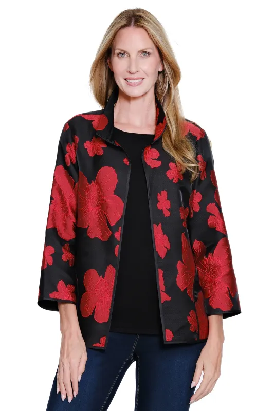 Woven Jacquard Jacket - Plus - Floral Multi sold by Ail Miles Clothing