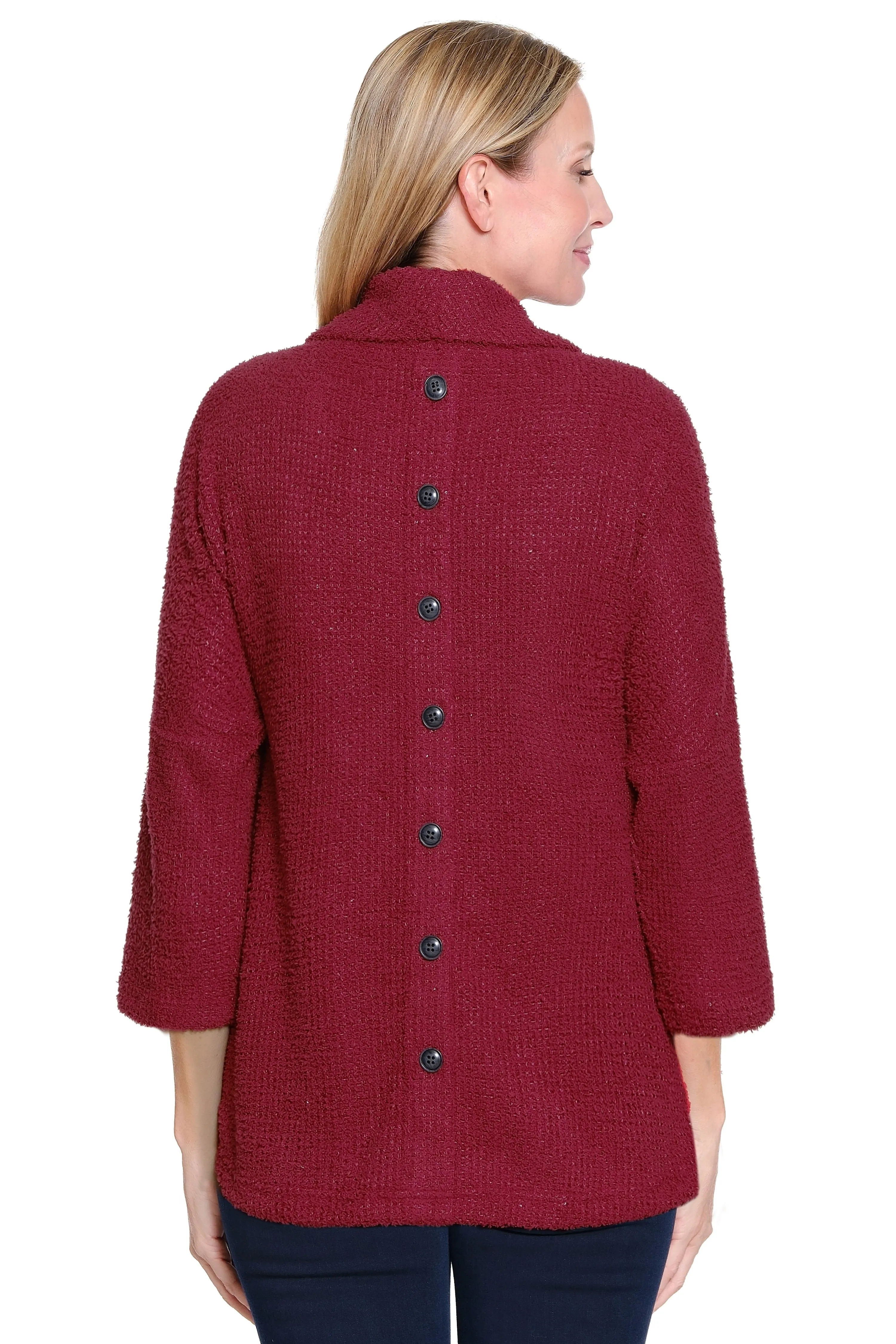 Textured Knit Tunic - Cranberry sold by Ail Miles Clothing product image thumbnail 2