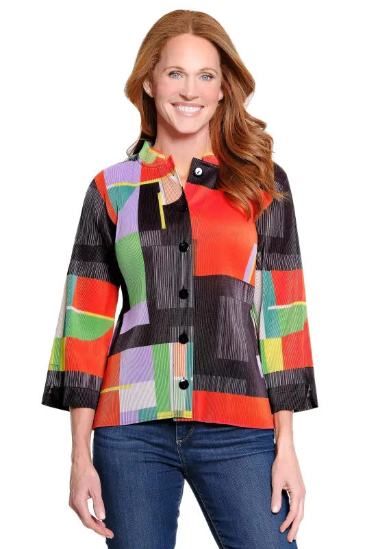 Textured Knit Tunic - Plus - Geo Multi sold by Ail Miles Clothing