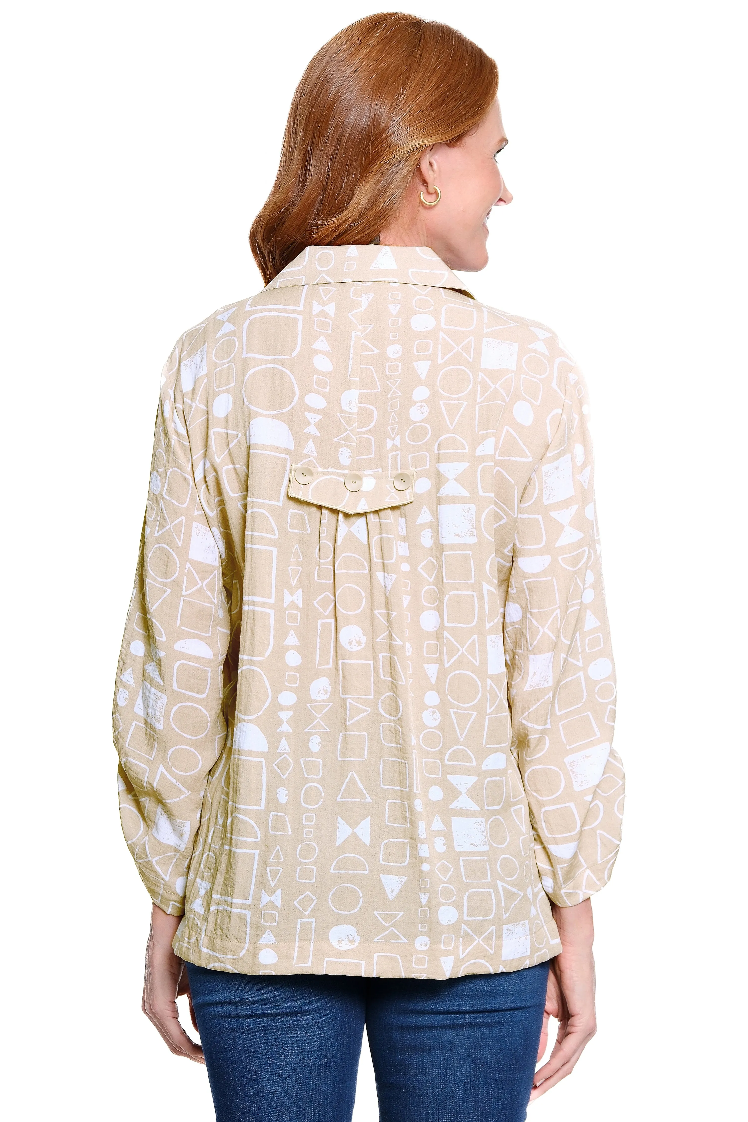 Point Collar Tunic - Petite - Khaki sold by Ail Miles Clothing product image thumbnail 2