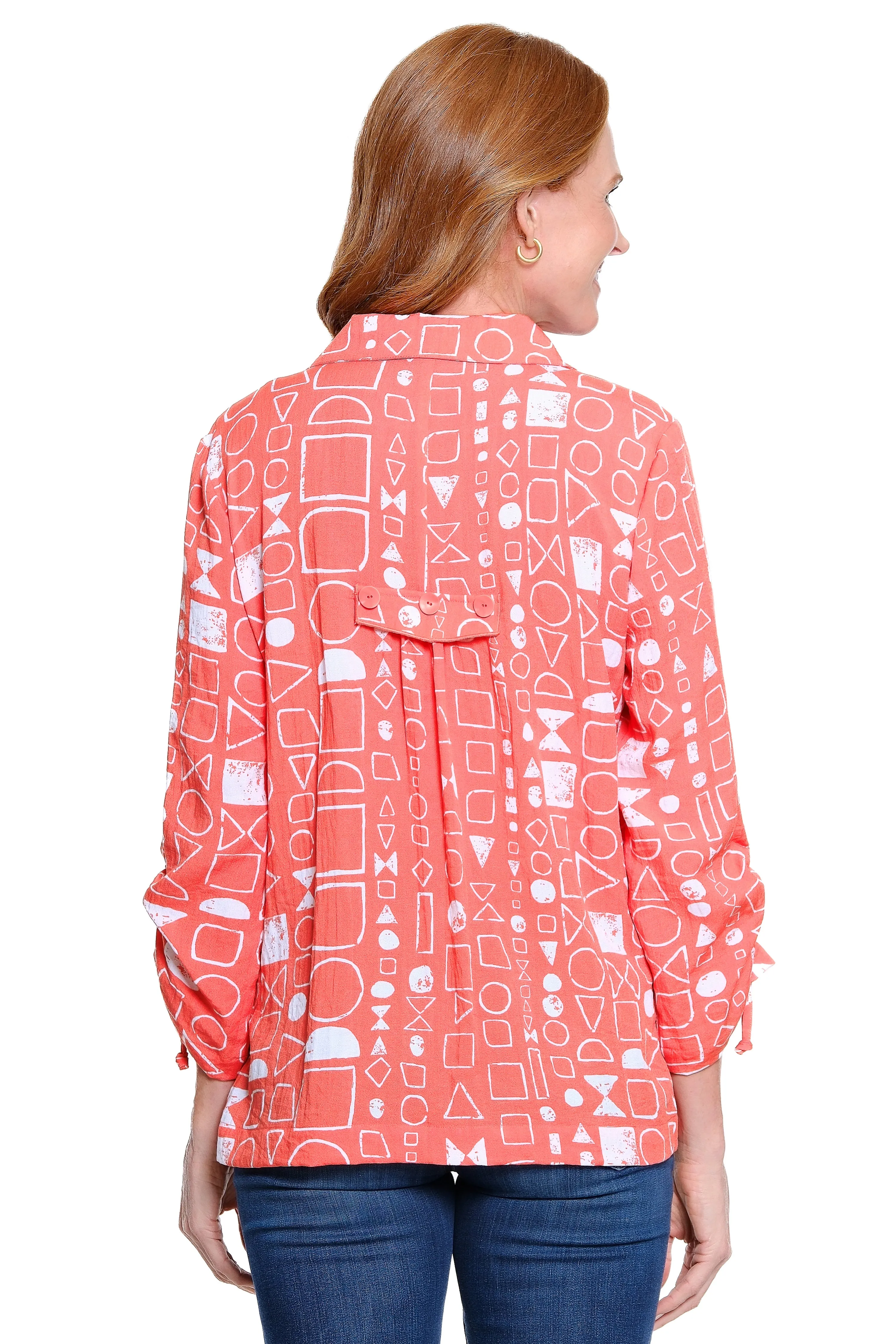 Point Collar Tunic - Petite - Coral sold by Ail Miles Clothing product image thumbnail 2
