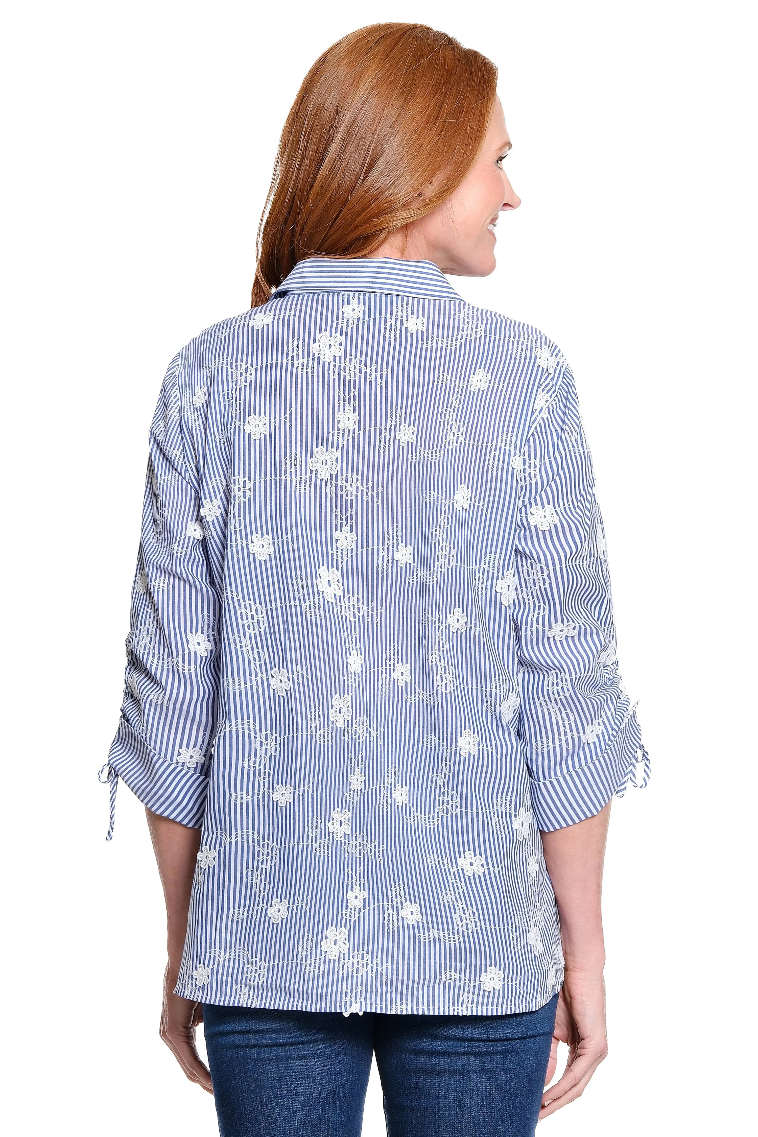 Embroidered Button Front Tunic - Plus - Floral Multi sold by Ail Miles Clothing product image thumbnail 2