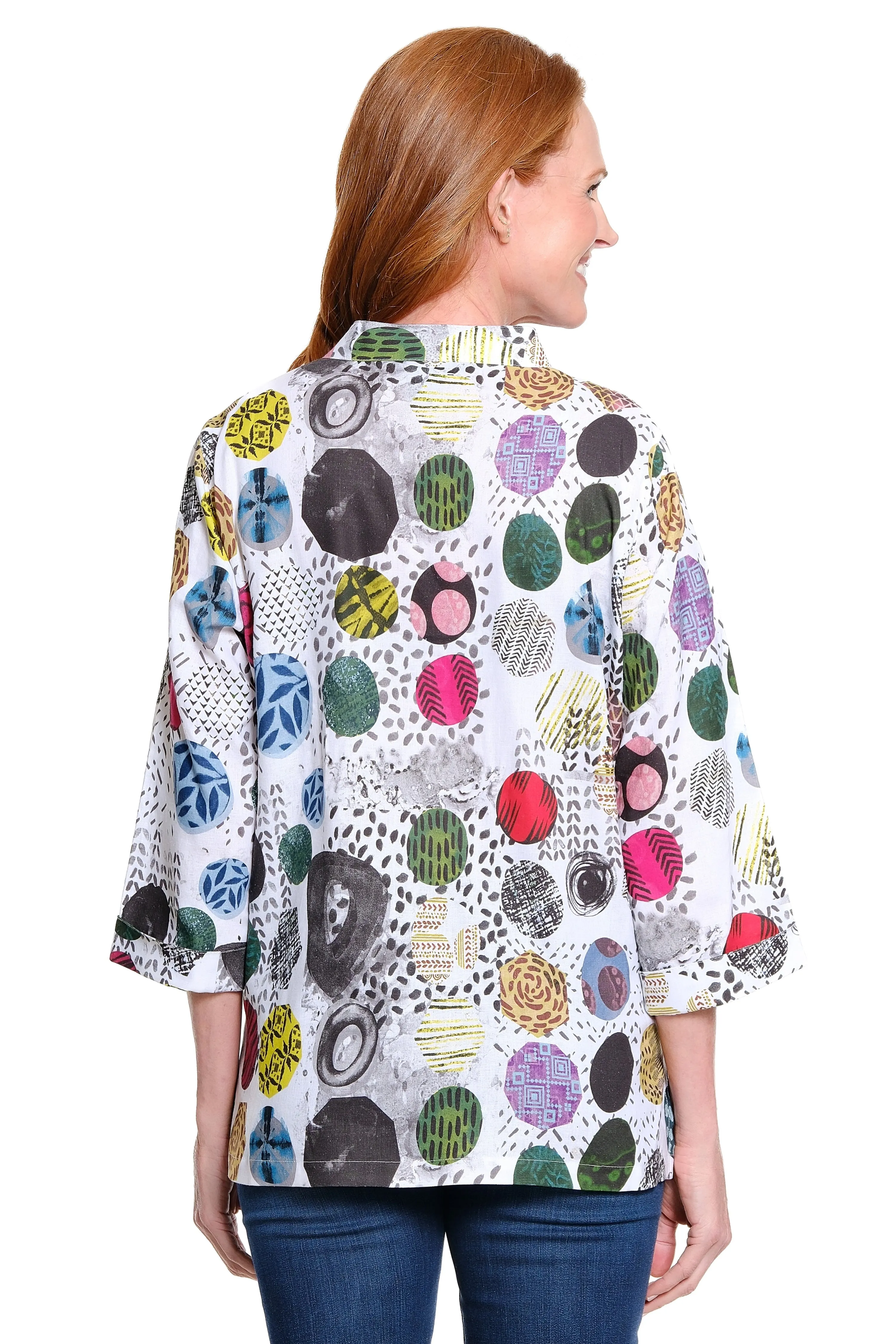 Button Front Woven Jacket - Abstract Multi sold by Ail Miles Clothing product image thumbnail 2
