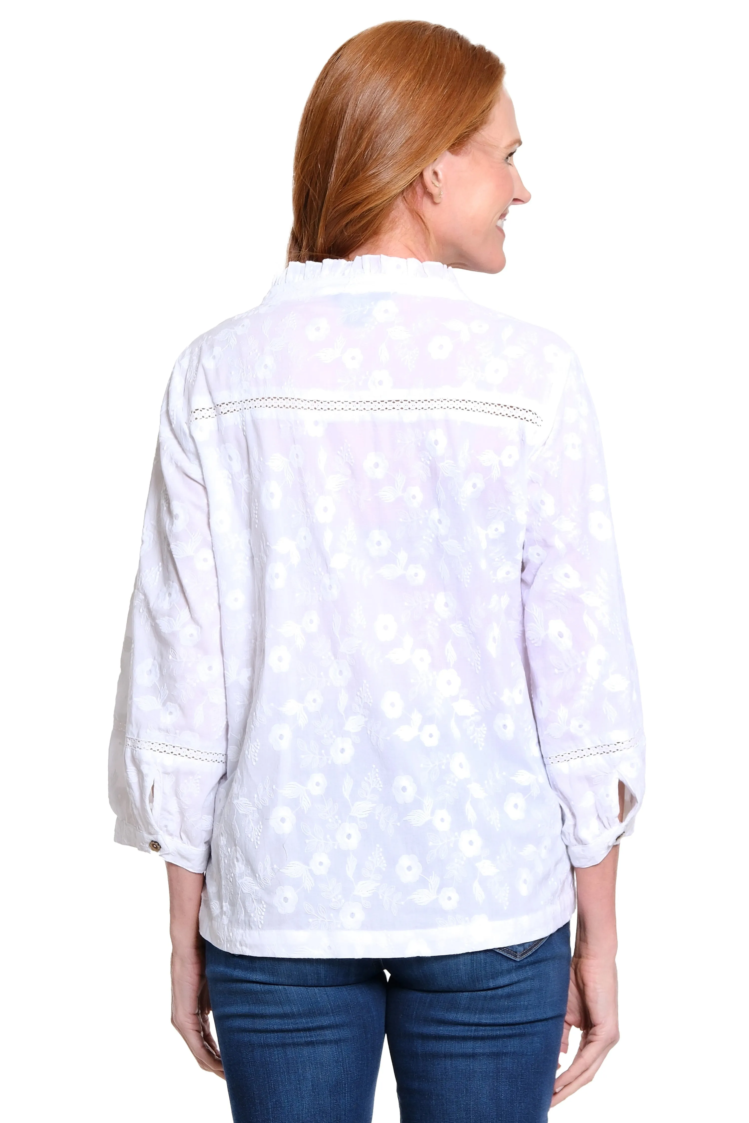 Allover Eyelet Embroidered Tunic - Plus - White sold by Ail Miles Clothing product image thumbnail 2