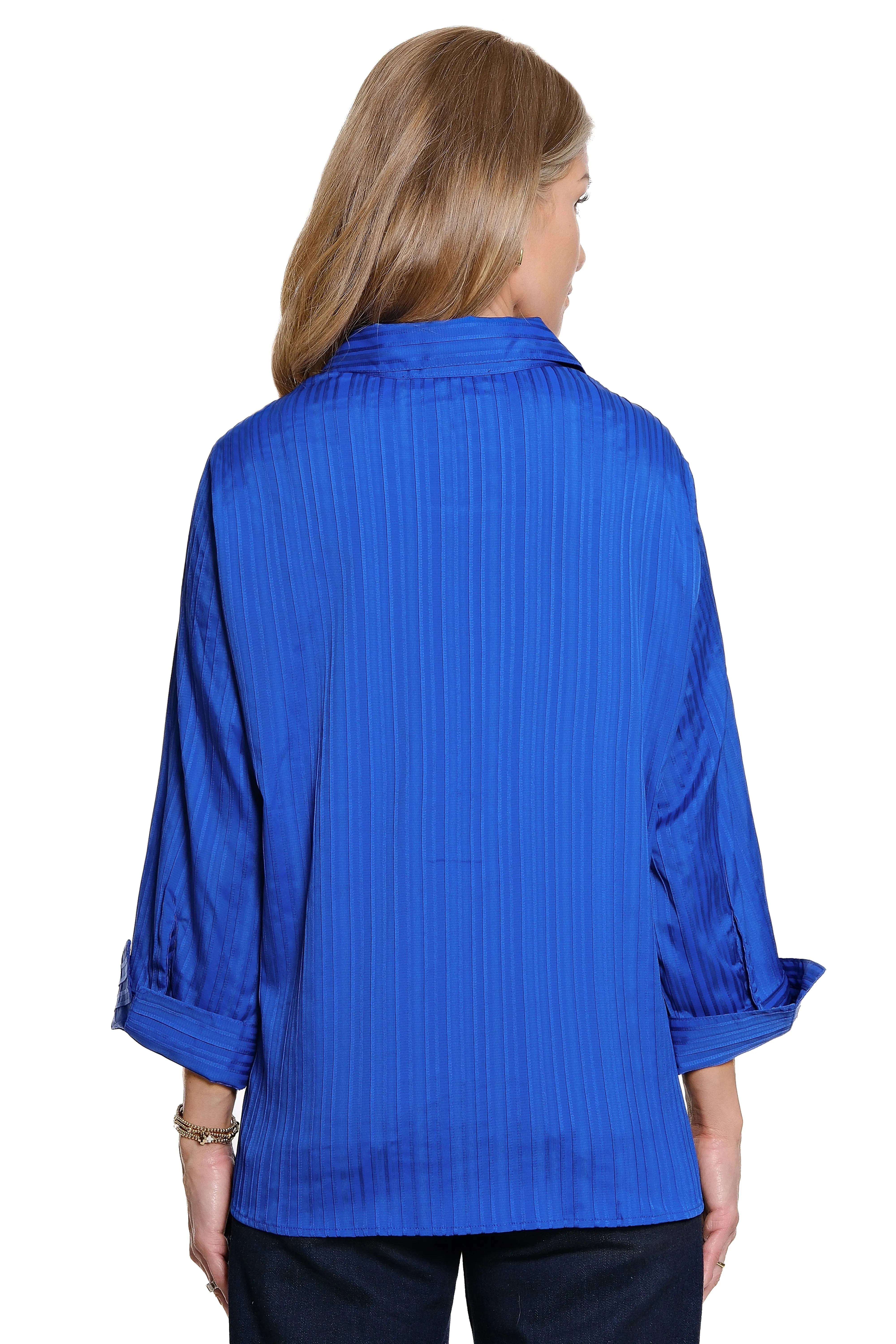 Stripe Button-Up Top - Plus - Electric Blue sold by Ail Miles Clothing product image thumbnail 2