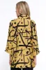 Printed Woven Button Front Blouse - Gold sold by Ail Miles Clothing