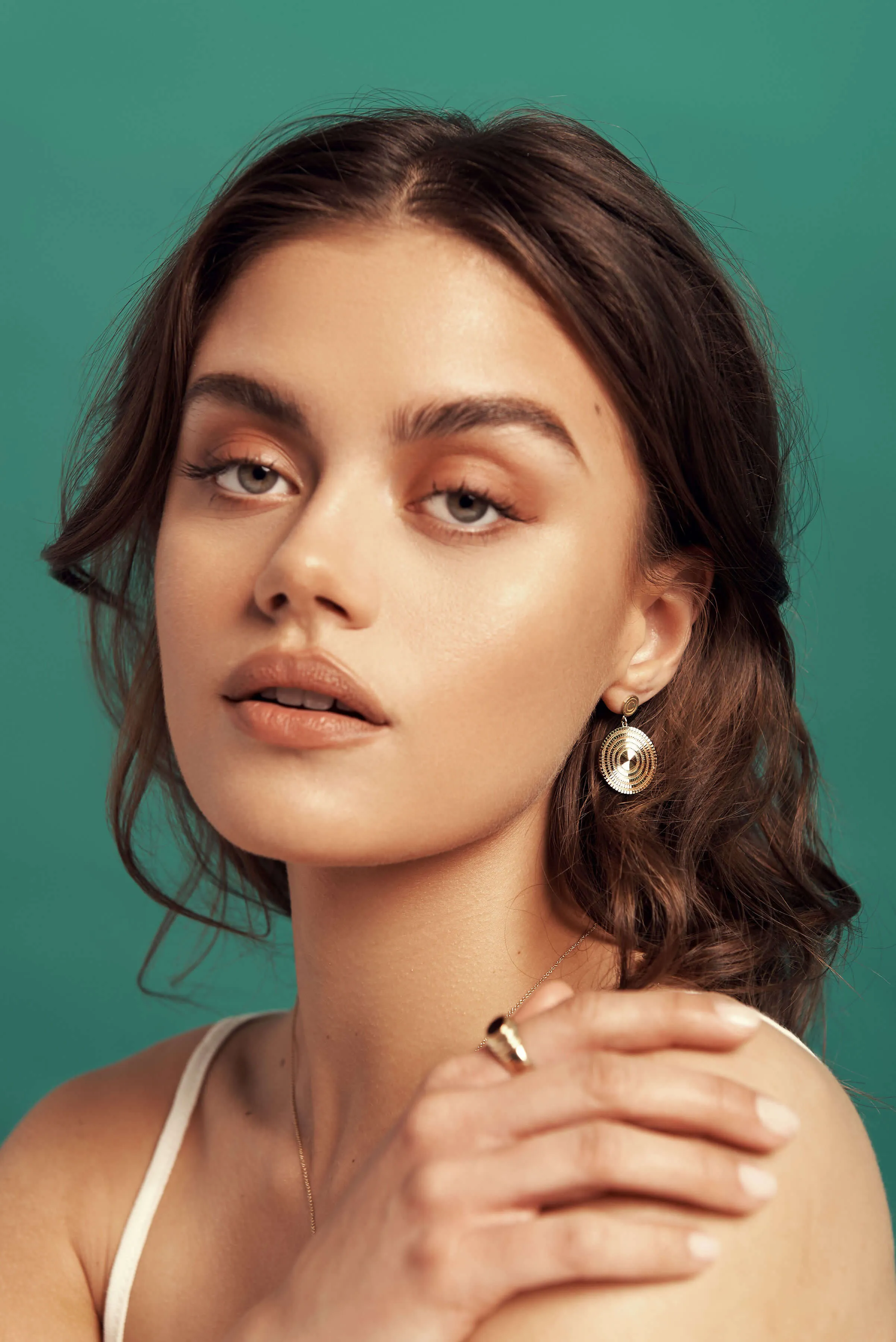 Stella Circle Drop Earrings sold by Alice Pierre product image thumbnail 2