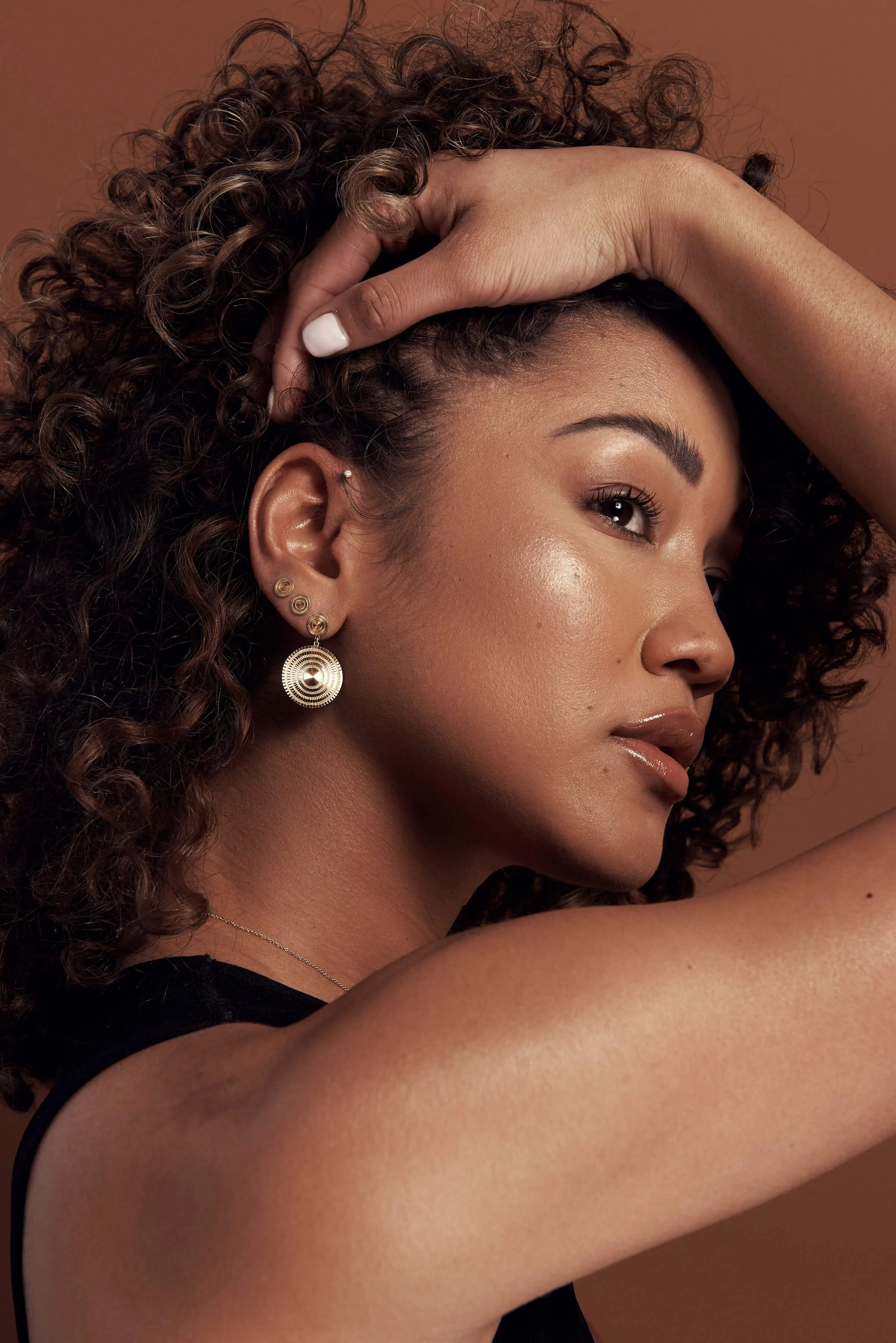 Stella Circle Drop Earrings sold by Alice Pierre product image thumbnail 3