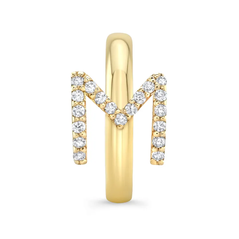Diamond Initial Huggie sold by Alice Pierre