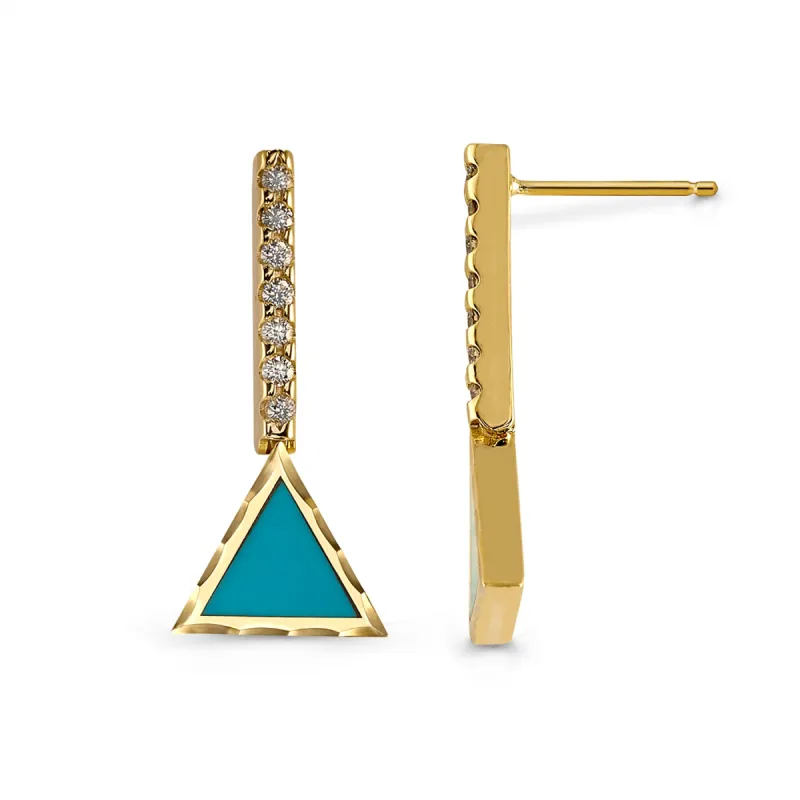 Mera Earrings, Turquoise sold by Alice Pierre