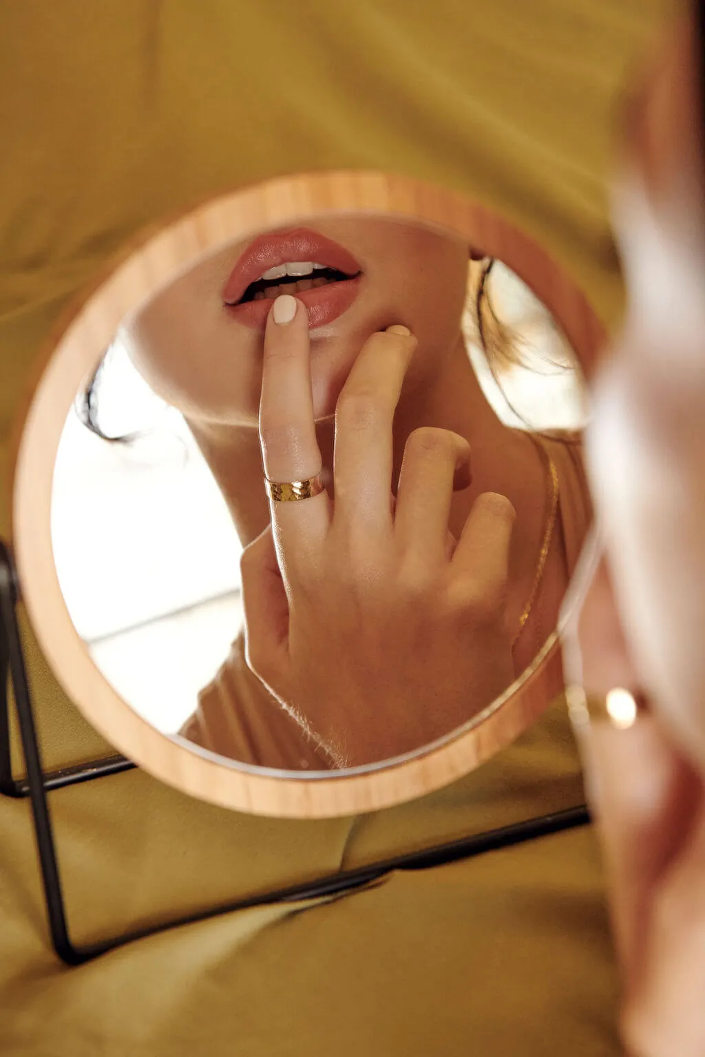 Wide Hammered Gold Band sold by Alice Pierre product image thumbnail 2