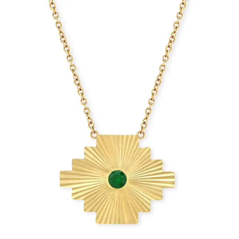 Deluxe Puzzle Necklace, Tsavorite sold by Alice Pierre