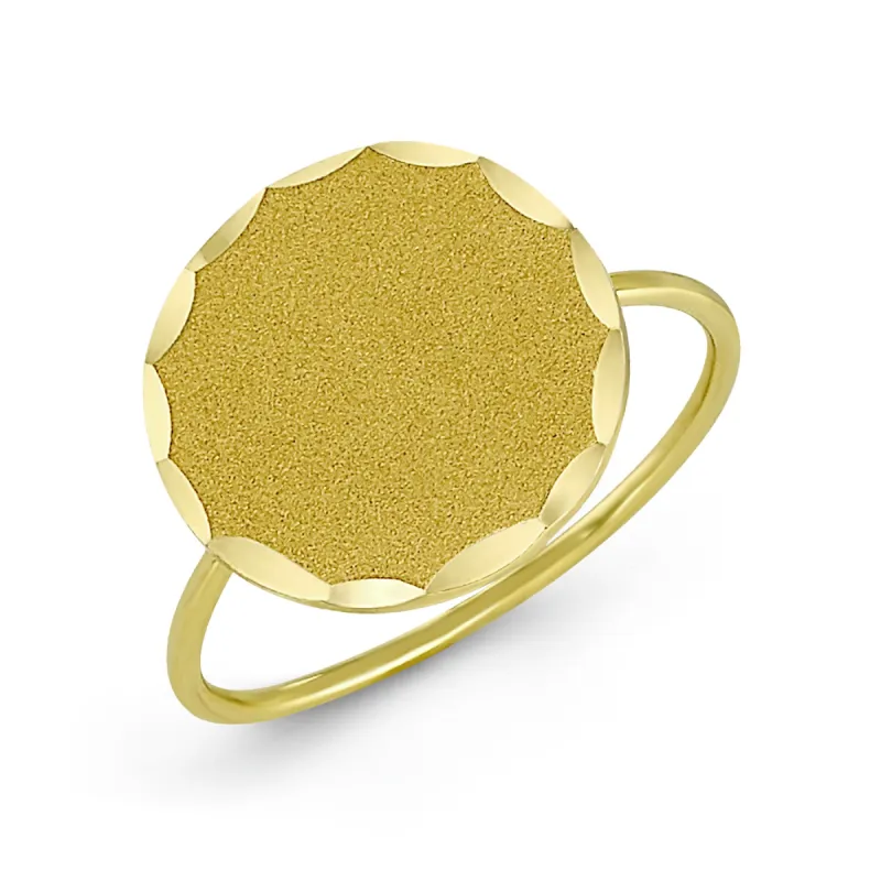 Textured Circle Ring sold by Alice Pierre