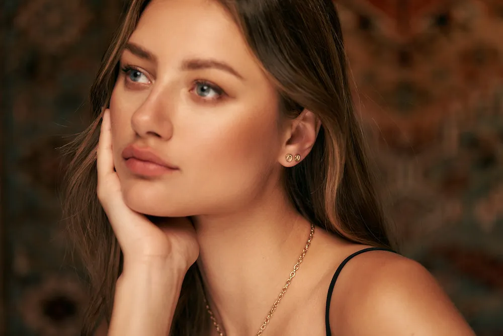 Luna Initial Stud Earring sold by Alice Pierre product image thumbnail 2