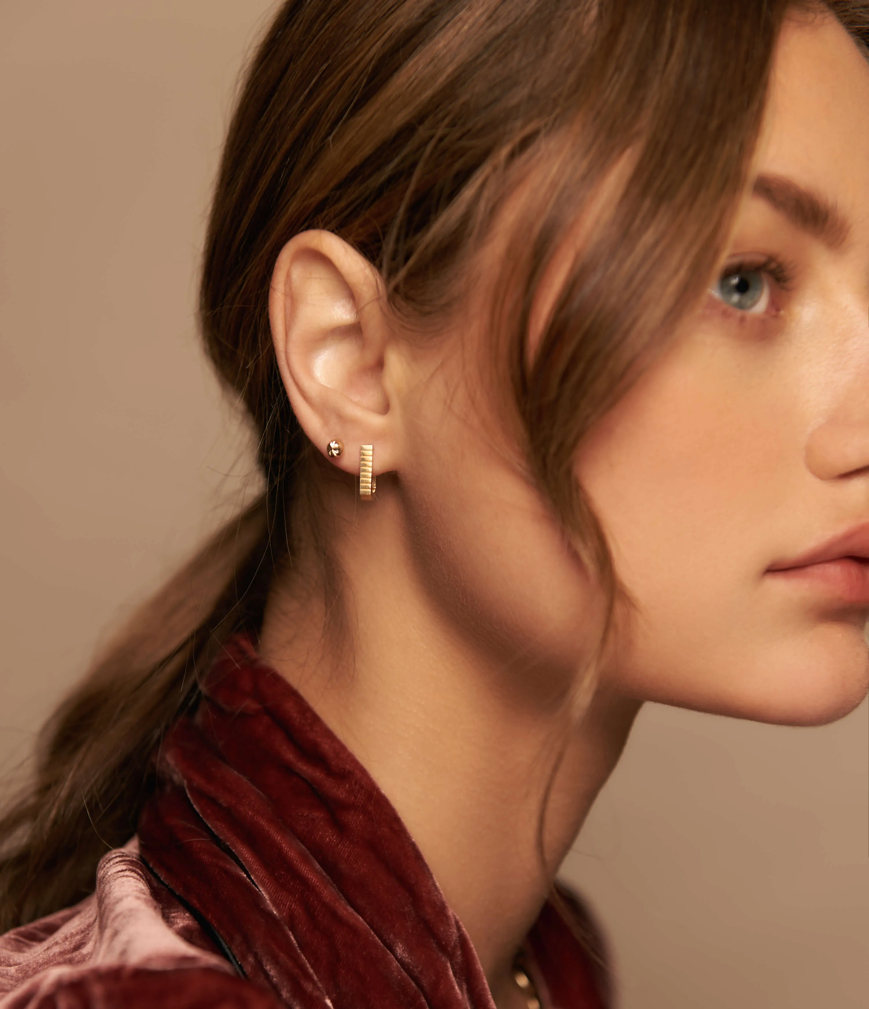 City Huggie Earrings sold by Alice Pierre product image thumbnail 2