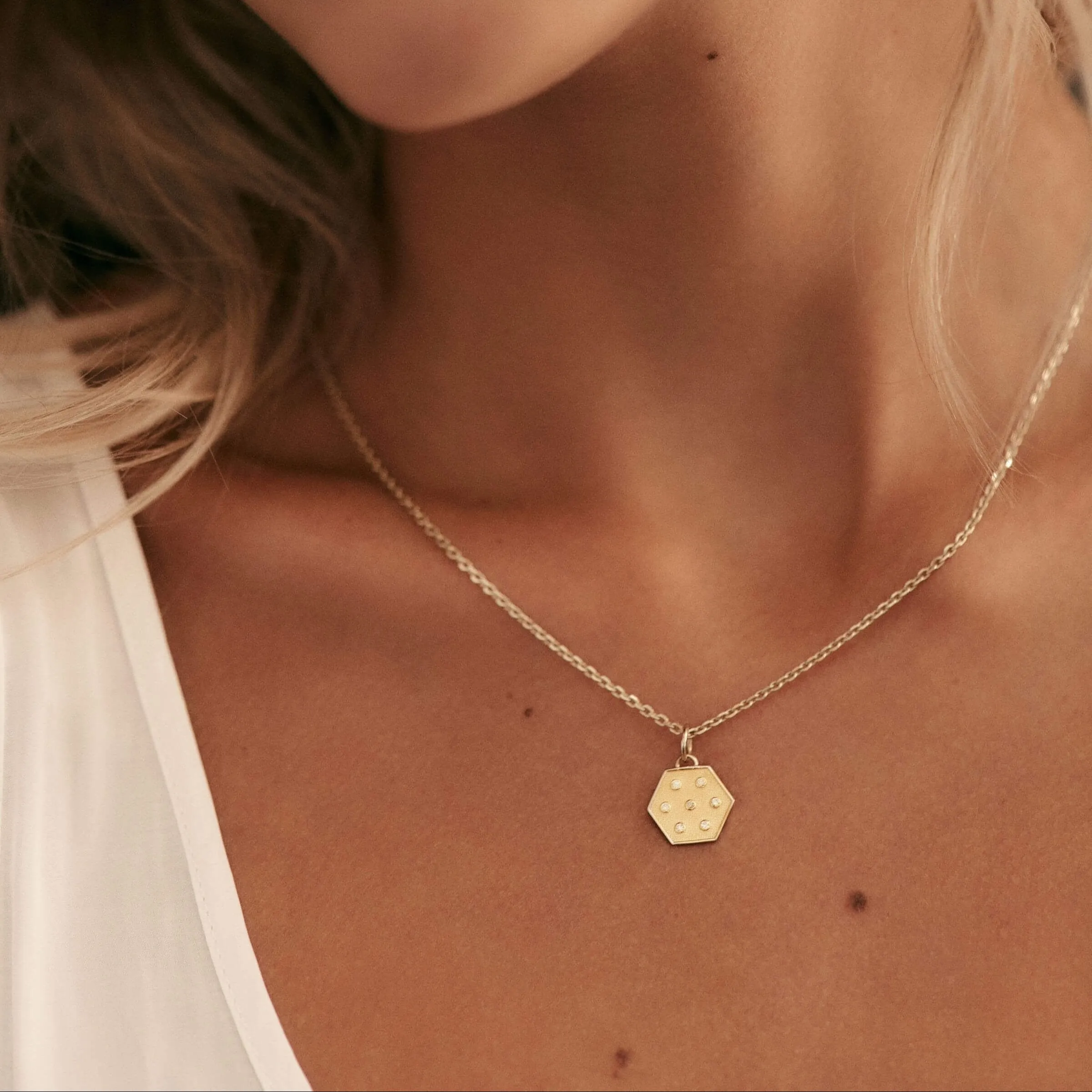 Diamond Hexagon Charm sold by Alice Pierre product image thumbnail 2