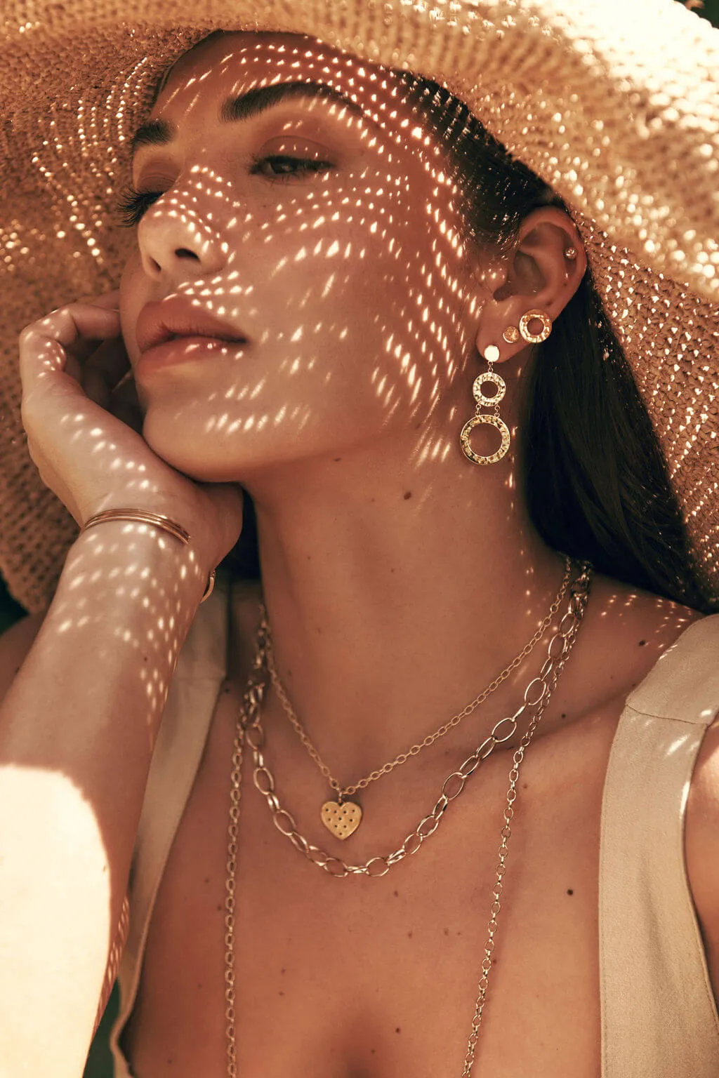 Hammered Outline Stud Earrings sold by Alice Pierre product image thumbnail 3