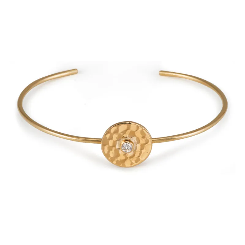 Cloud Hammered Cuff sold by Alice Pierre