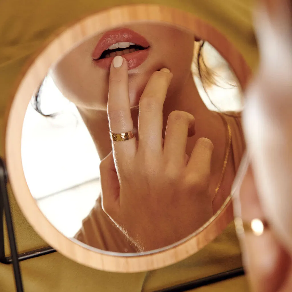 Wide Hammered Gold Ring sold by Alice Pierre product image thumbnail 2