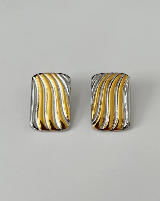 Mixed Metal Vintage Gold Earrings - Sterling Silver sold by Banks Jewelry