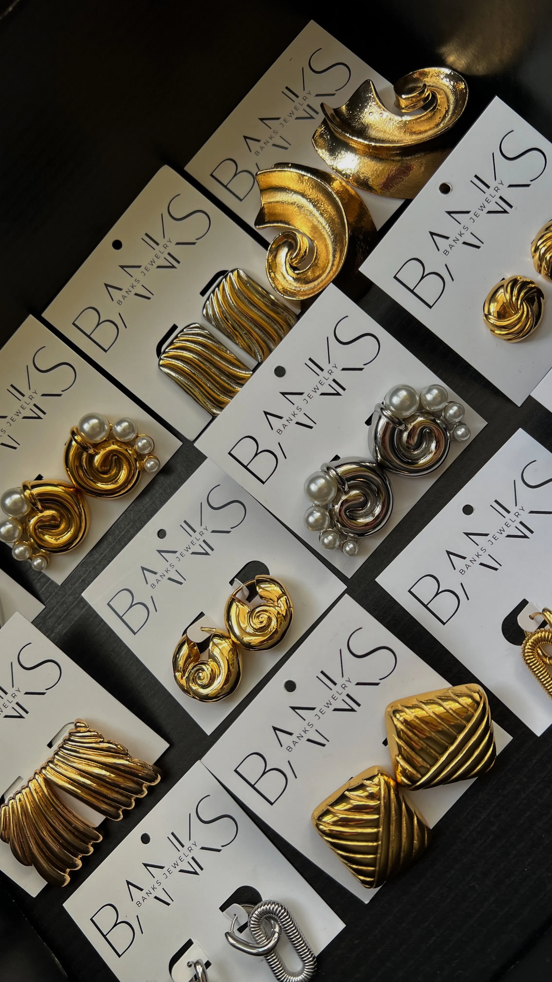 COCO Vintage Gold Earrings - Sterling Silver sold by Banks Jewelry product image thumbnail 5