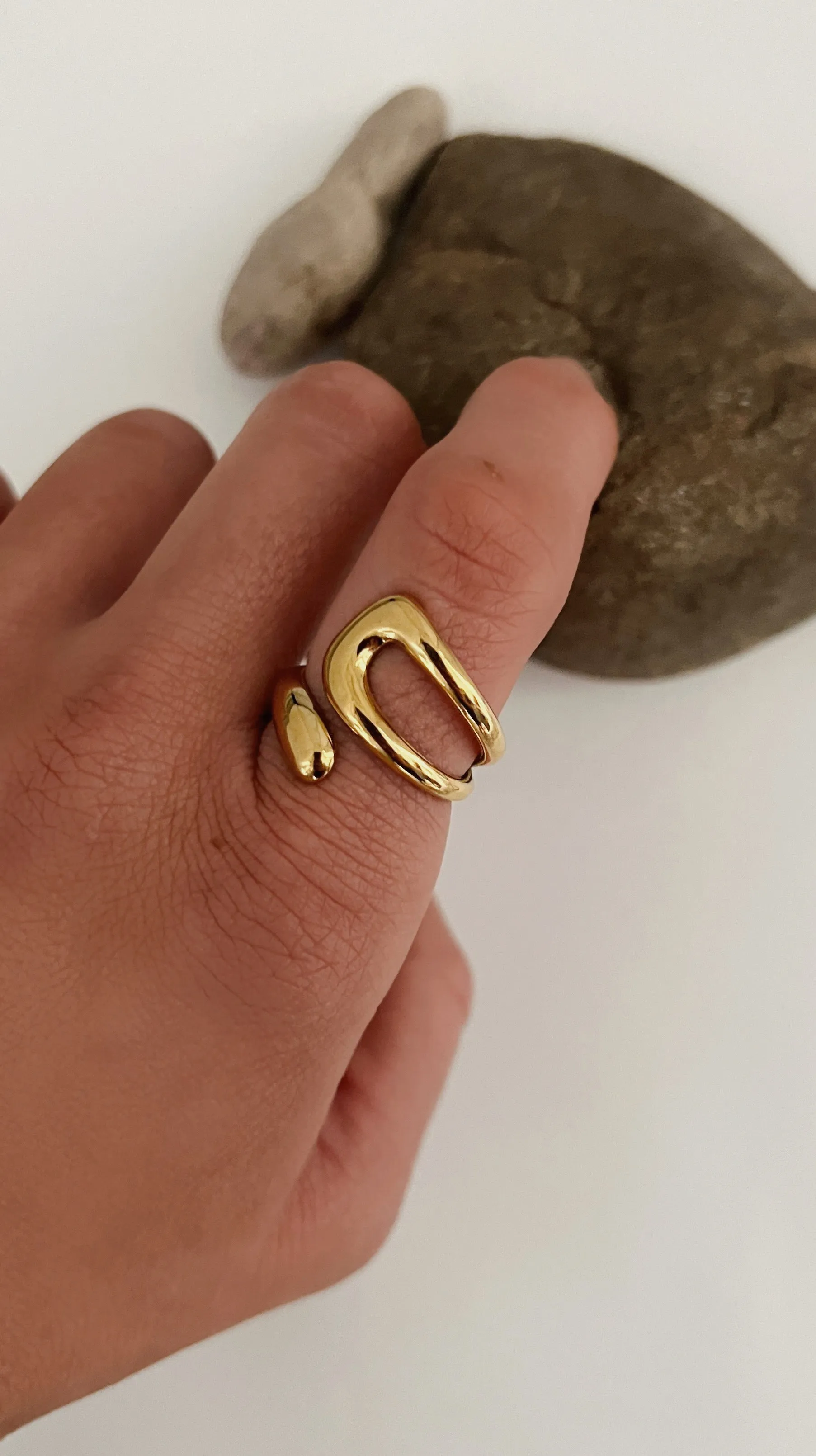 Mel Adjustable Ring -24k Gold sold by Banks Jewelry product image thumbnail 3