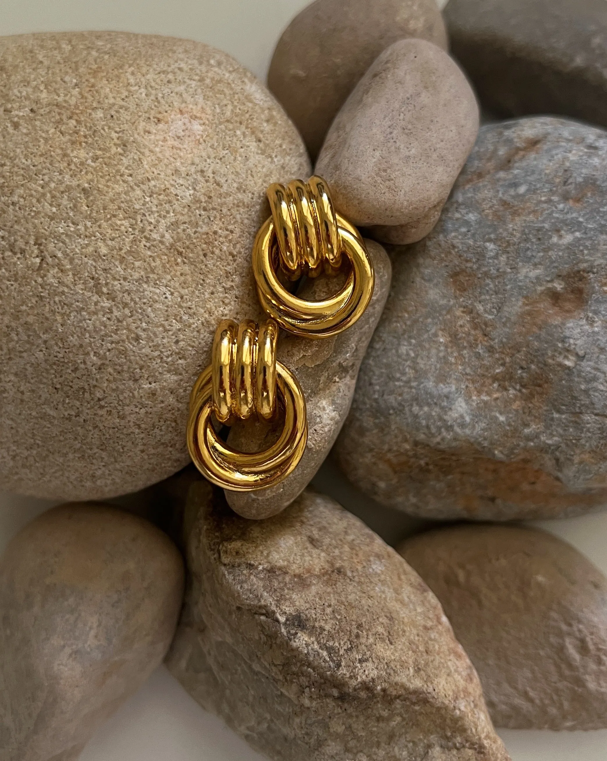 Miss Knot Vintage Earrings - 24K Gold sold by Banks Jewelry