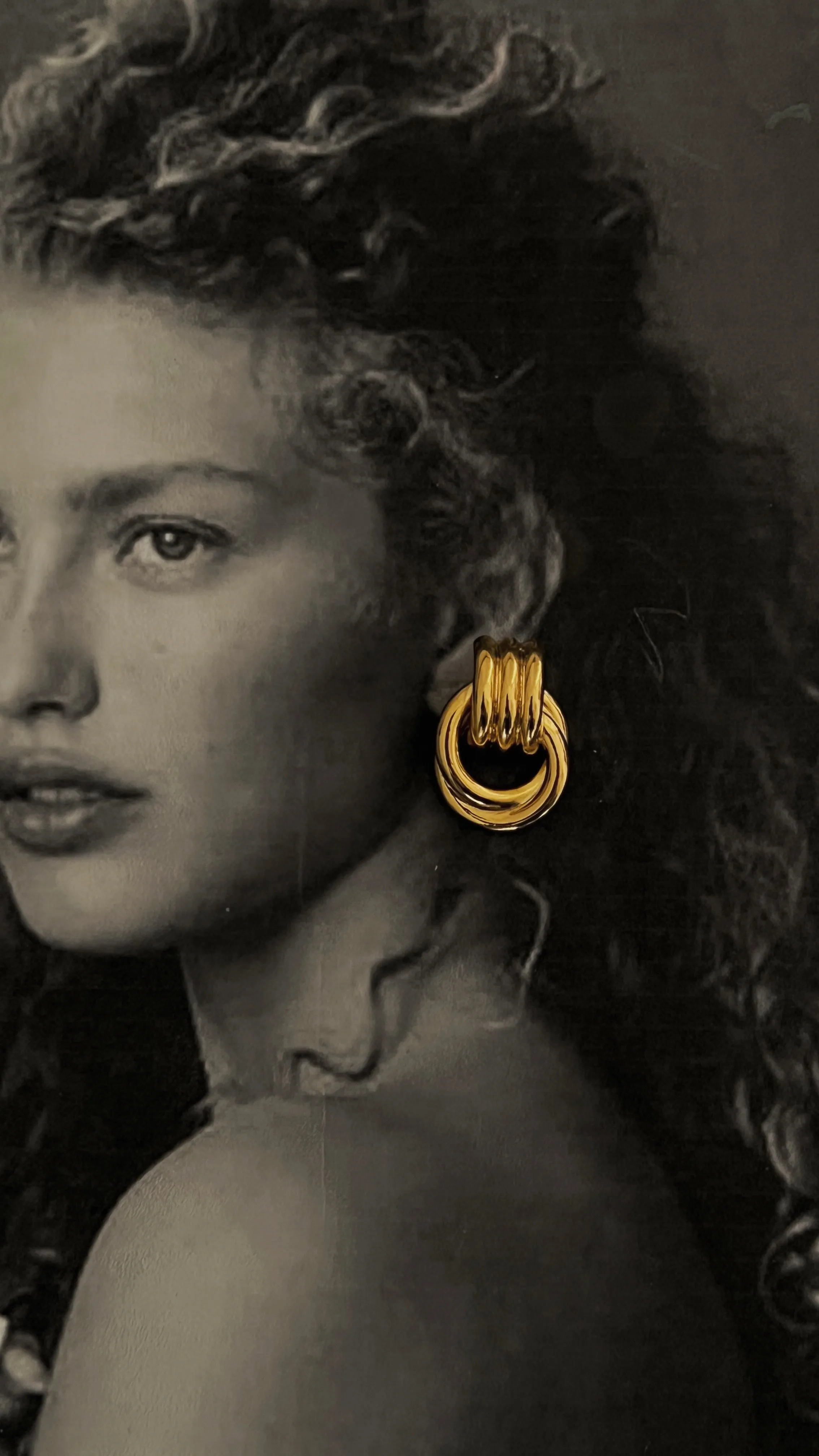 Miss Knot Vintage Earrings - 24K Gold sold by Banks Jewelry product image thumbnail 3