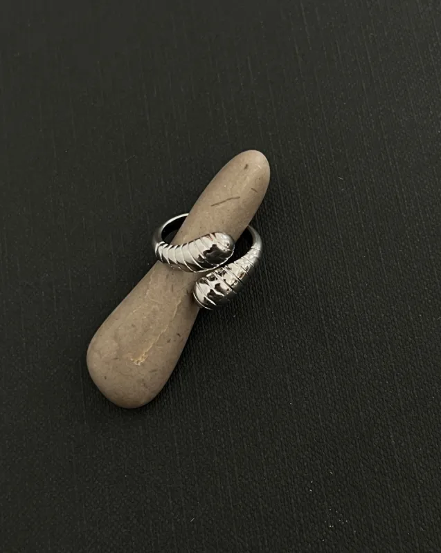 Johanna Ribbed Adjustable Ring -Sterling Silver sold by Banks Jewelry