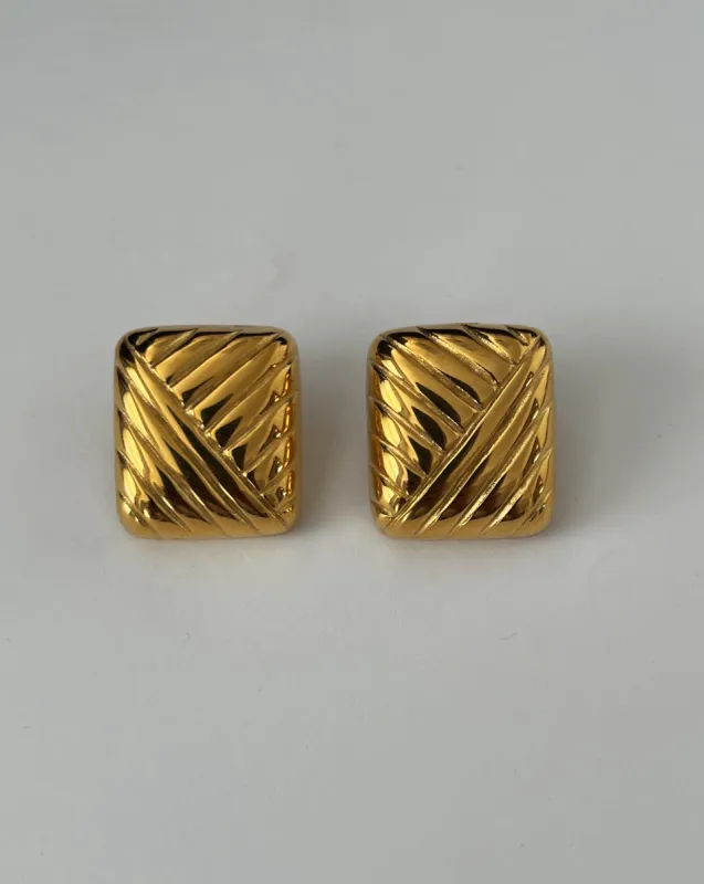 Martha Vintage Earrings - 24K Gold sold by Banks Jewelry