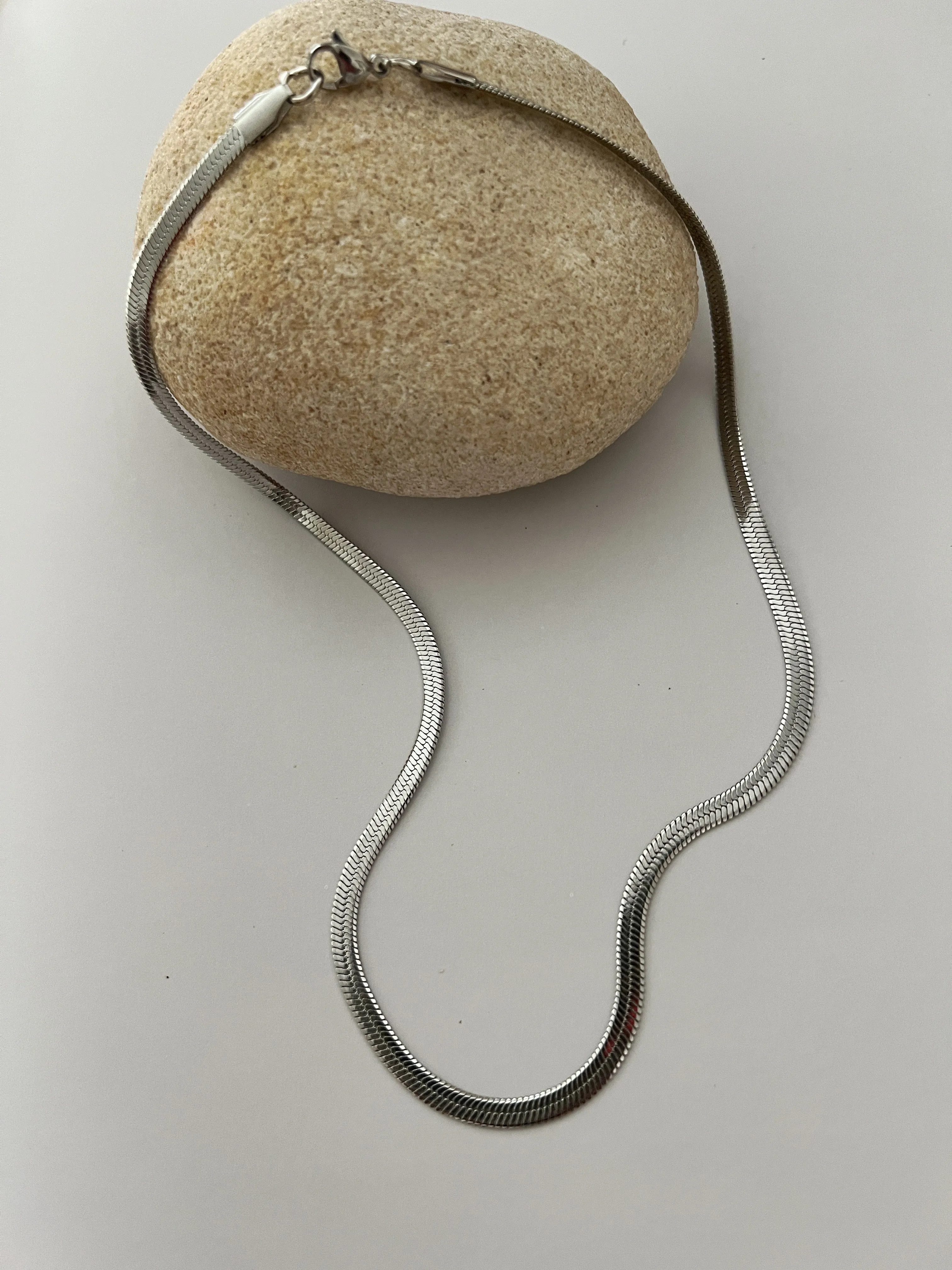 OG 4mm Herringbone Chain Necklace -Sterling Silver sold by Banks Jewelry