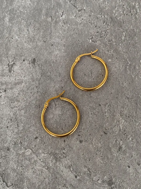 French Girl Hoops -18k Gold sold by Banks Jewelry