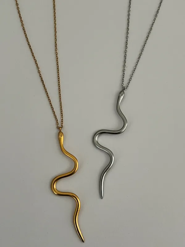 Snake Necklace -24k Gold sold by Banks Jewelry