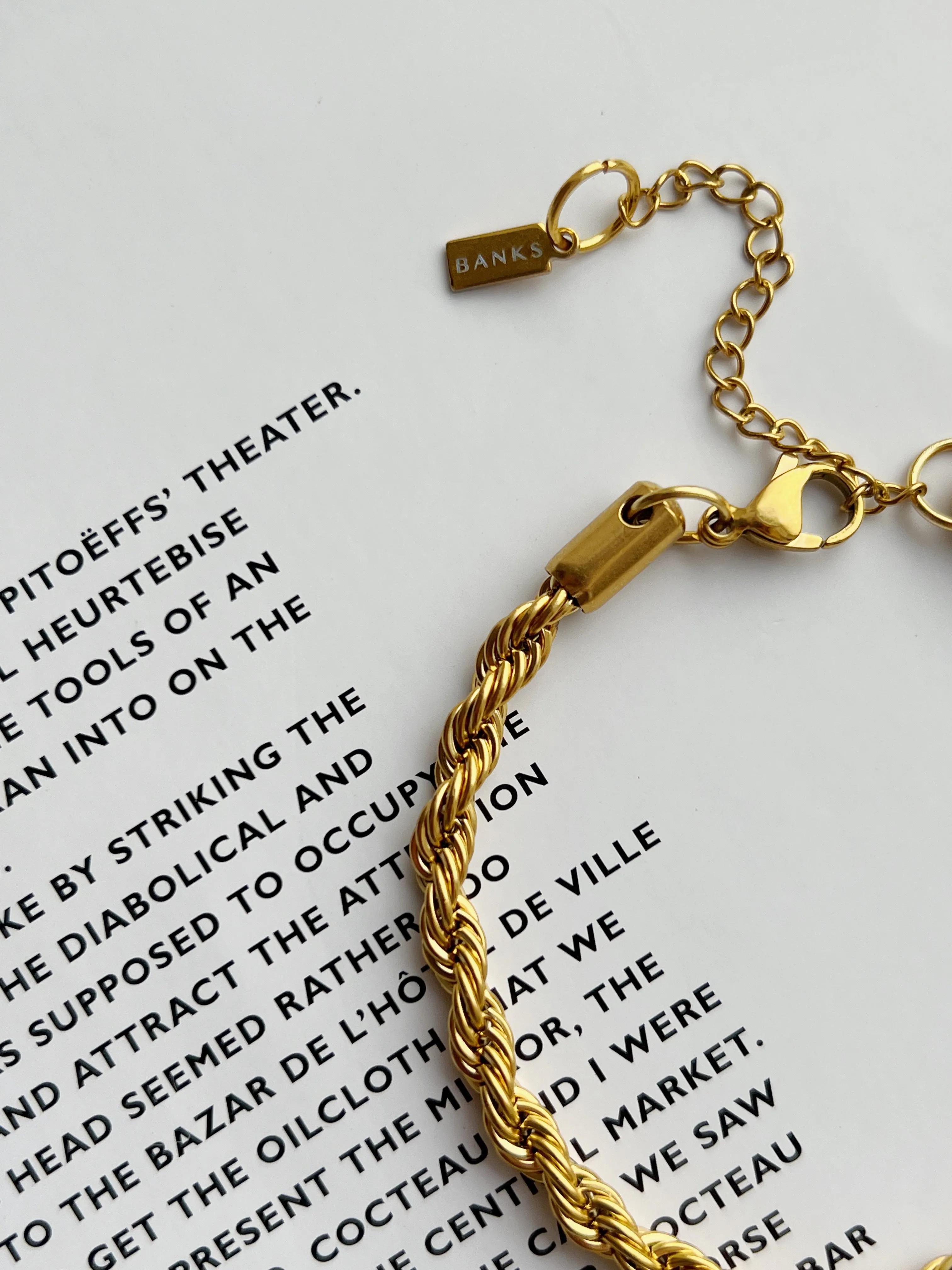 Edith Twisted Rope Bracelet (18k Gold Plated) sold by Banks Jewelry product image thumbnail 2