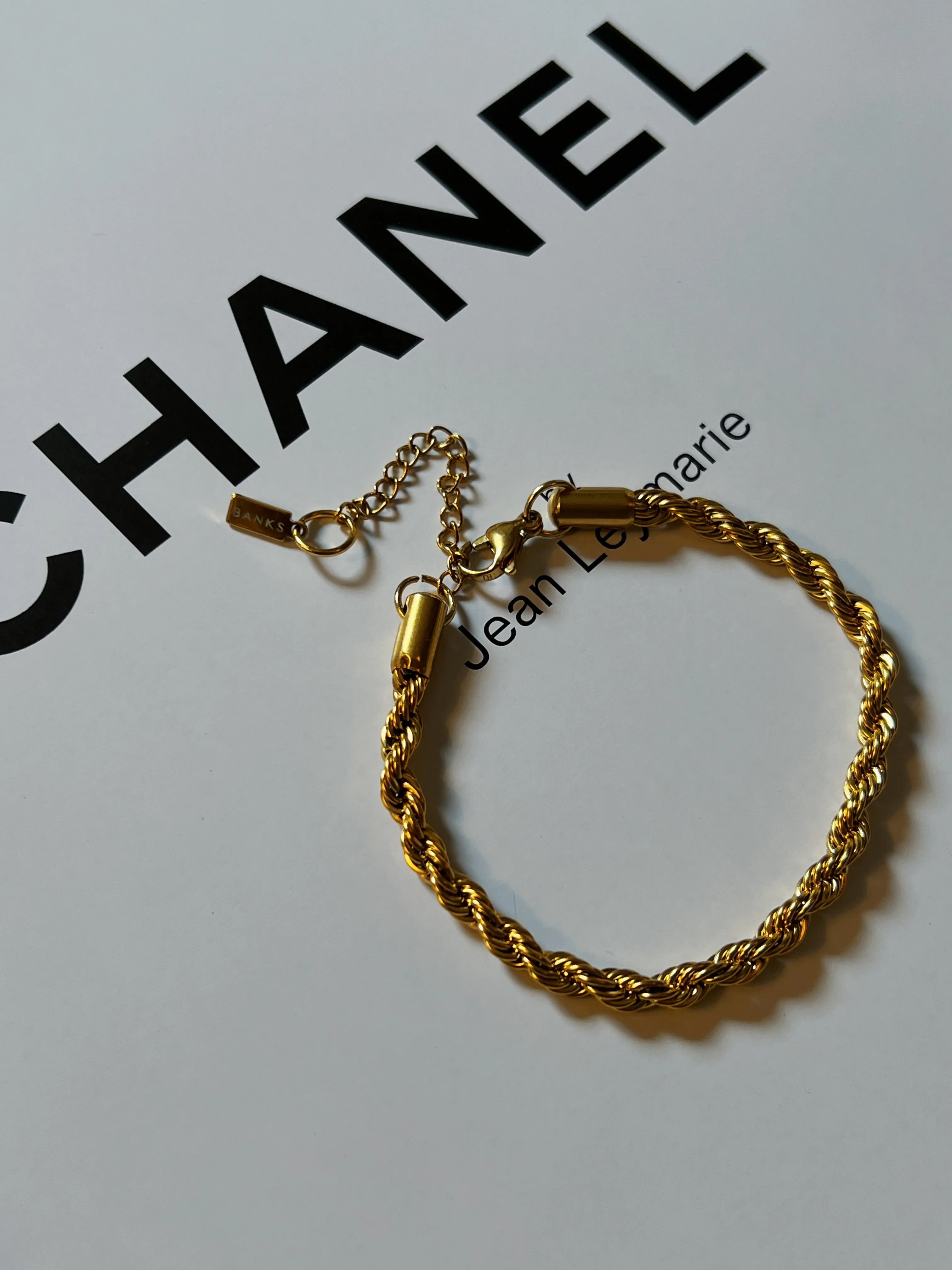 Edith Twisted Rope Bracelet (18k Gold Plated) sold by Banks Jewelry product image thumbnail 5
