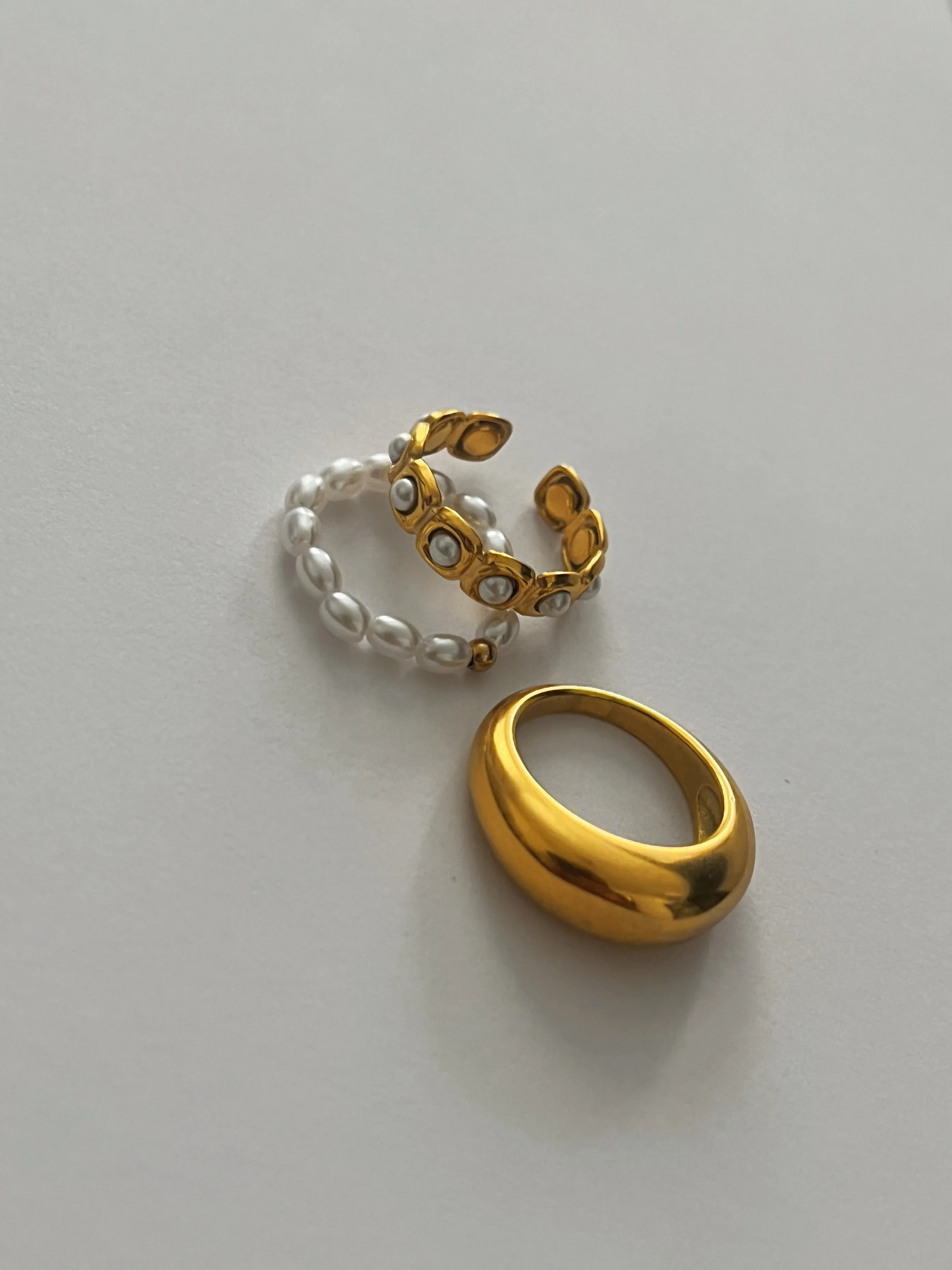 Delilah Pearl Adjustable Ring - 24K sold by Banks Jewelry product image thumbnail 5