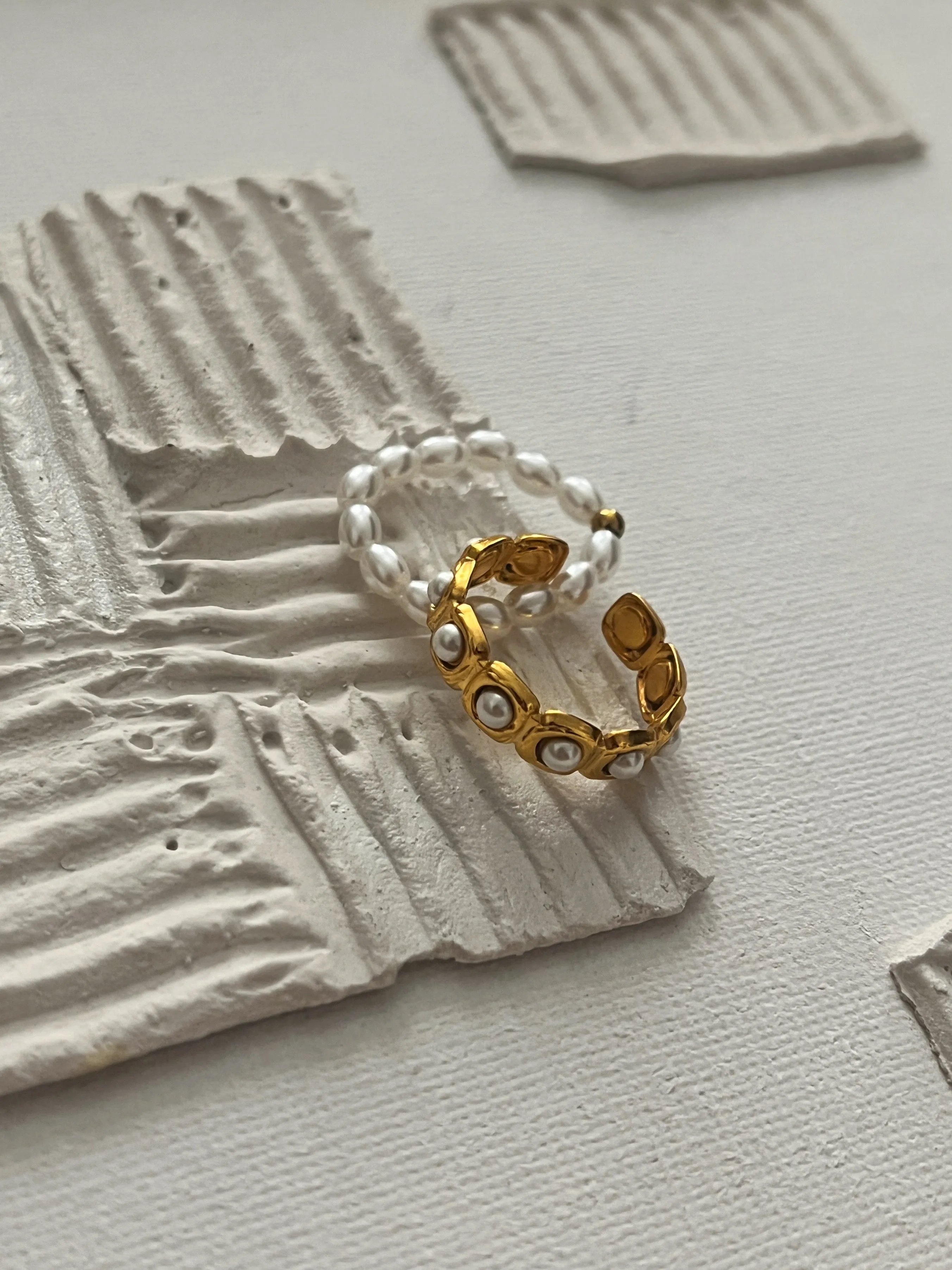 SET OF 2 Pearl Adjustable Rings sold by Banks Jewelry product image thumbnail 5