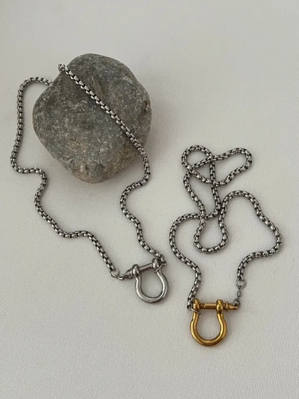 Annabell Lee Modern Necklace -24k Gold sold by Banks Jewelry