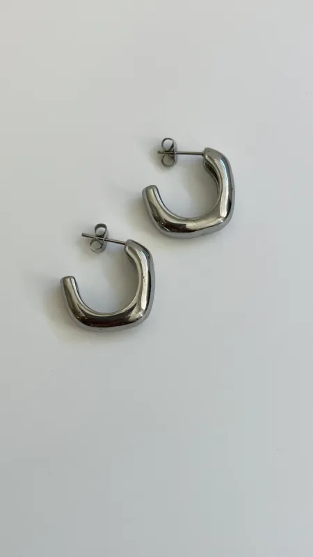 Silver Freya Hoops sold by Banks Jewelry