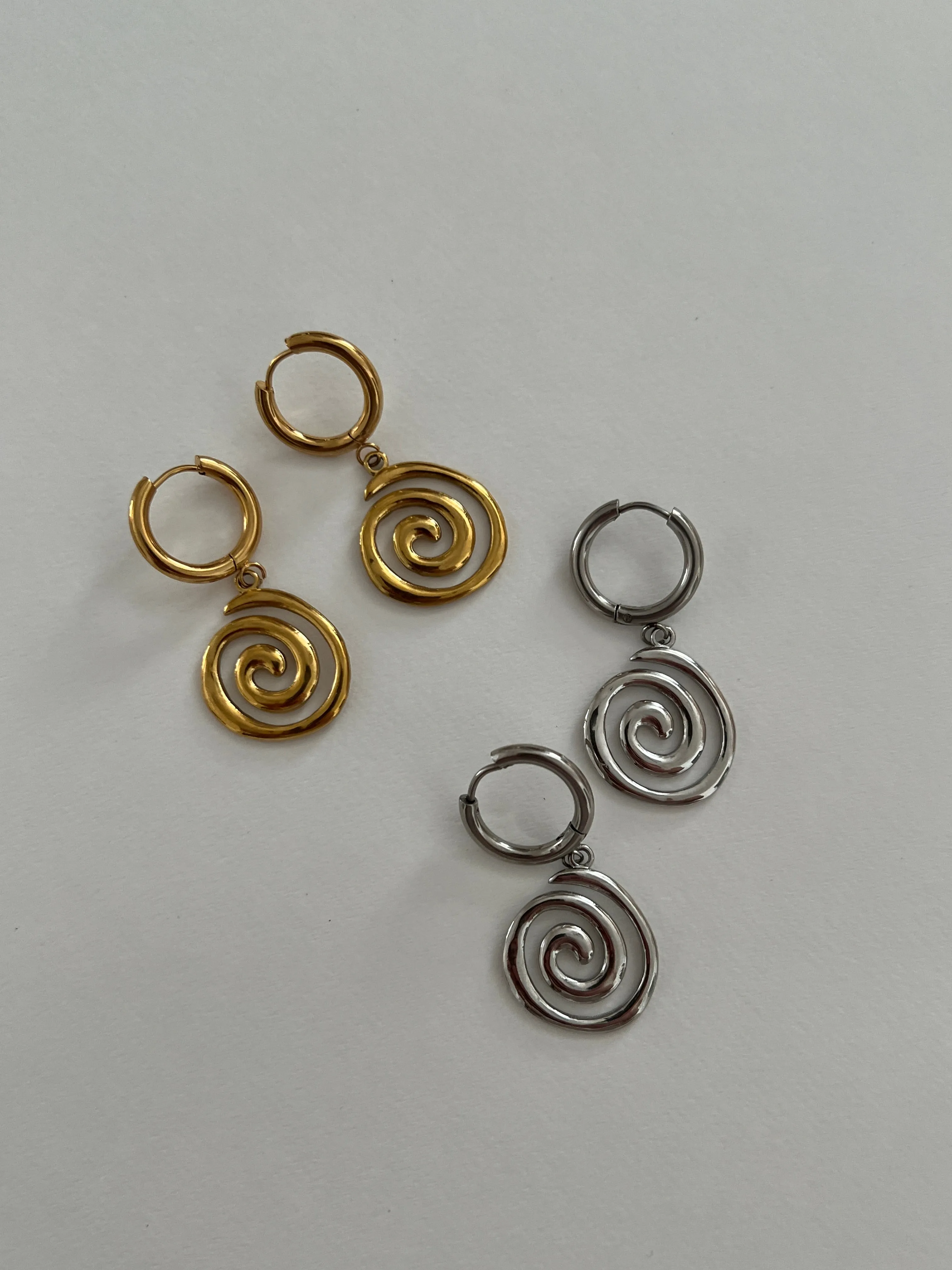 Spiral Earrings -24K Gold sold by Banks Jewelry product image thumbnail 4