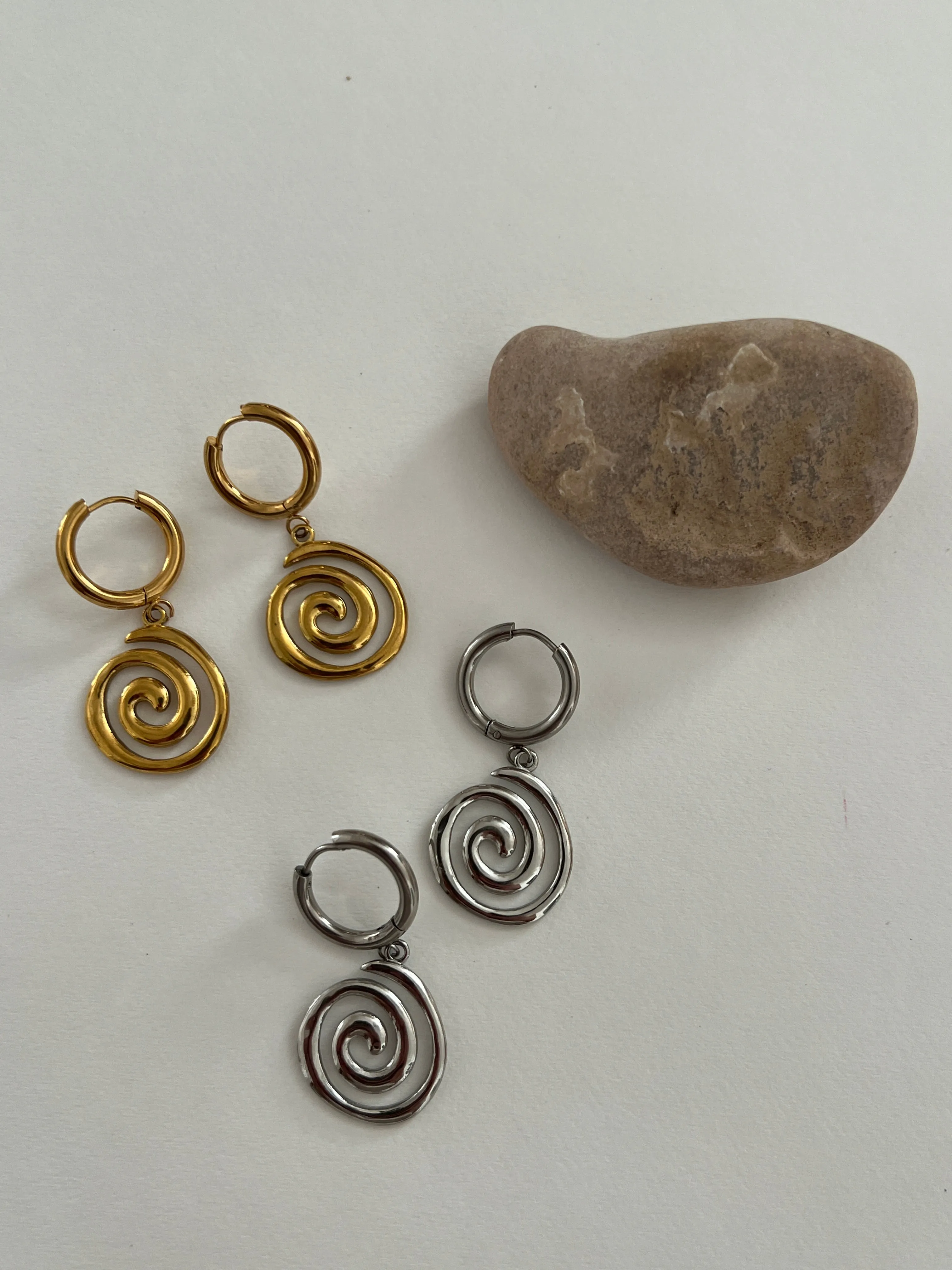 Spiral Earrings -24K Gold sold by Banks Jewelry