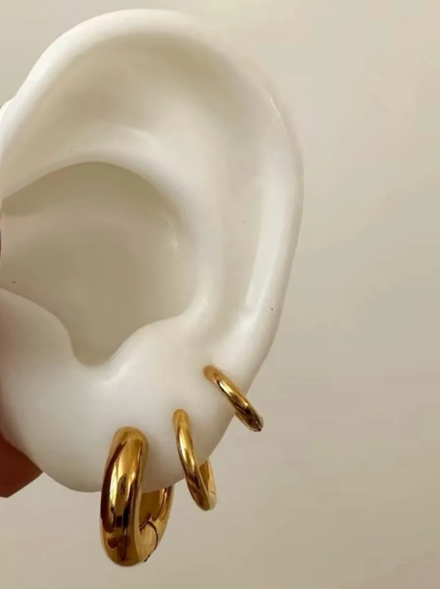 3 PIECE Huggie Set - 24K Gold sold by Banks Jewelry product image thumbnail 2