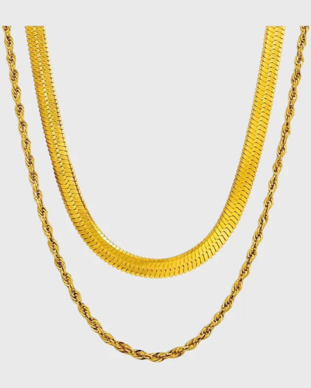 2 Piece Herringbone Set & Twisted Set sold by Banks Jewelry
