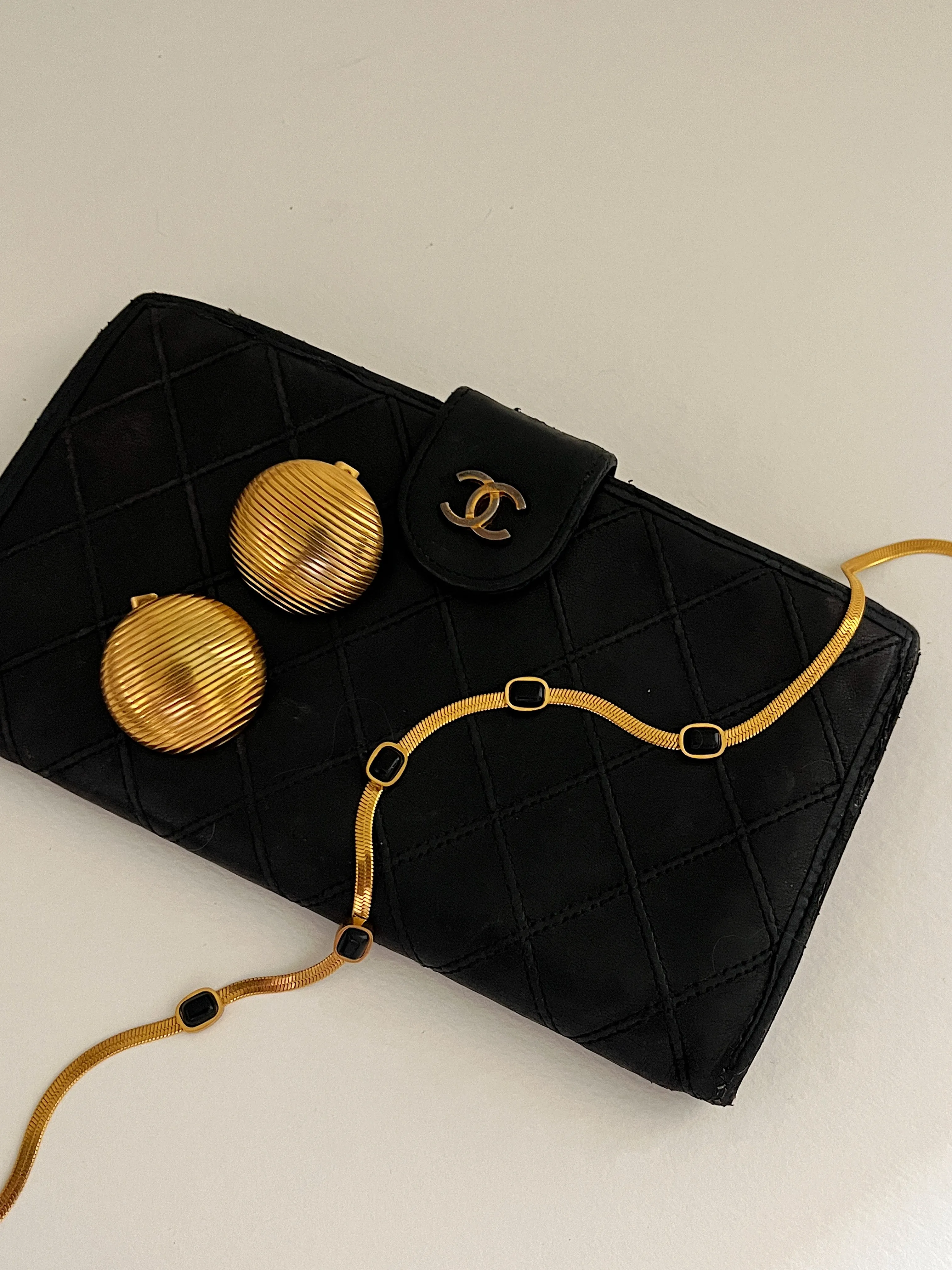 Rounded Rubbed Vintage Earrings - 24K Gold sold by Banks Jewelry product image thumbnail 3